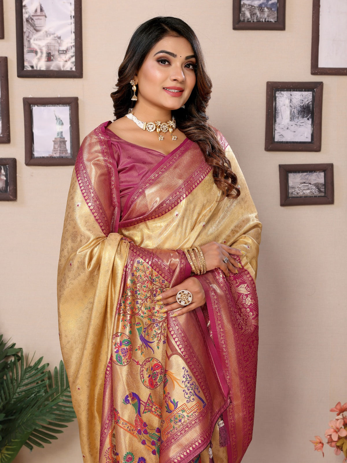 Rich and Heritage crafted creative sarees from us.