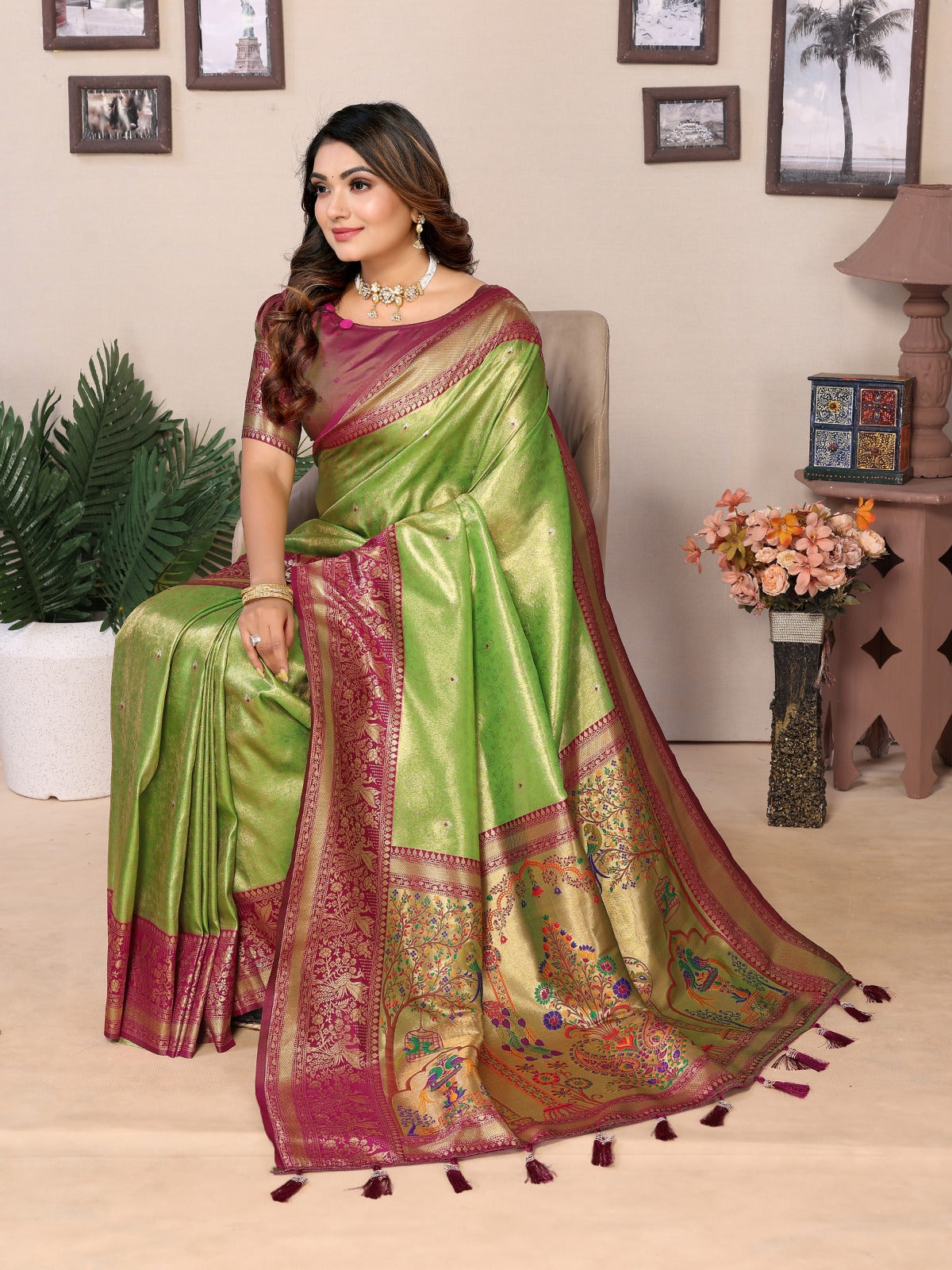 Rich and Heritage crafted creative sarees from us.