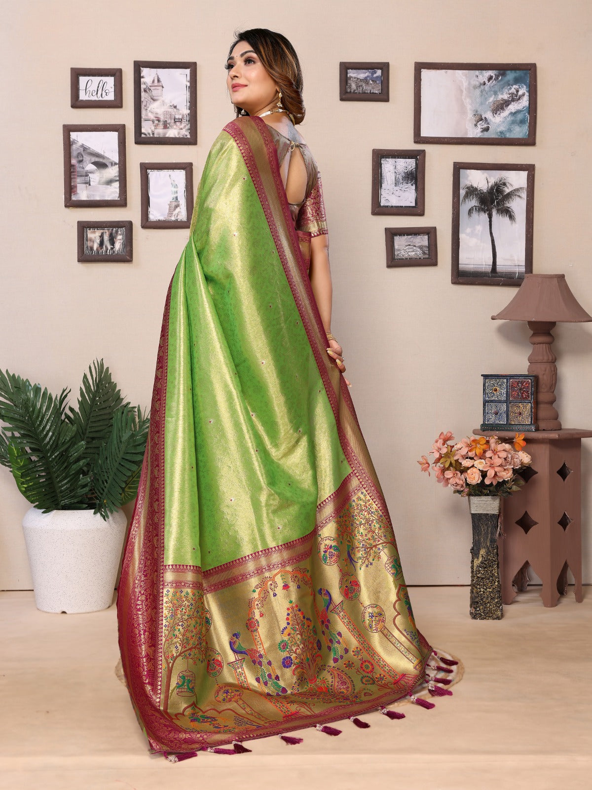 Rich and Heritage crafted creative sarees from us.
