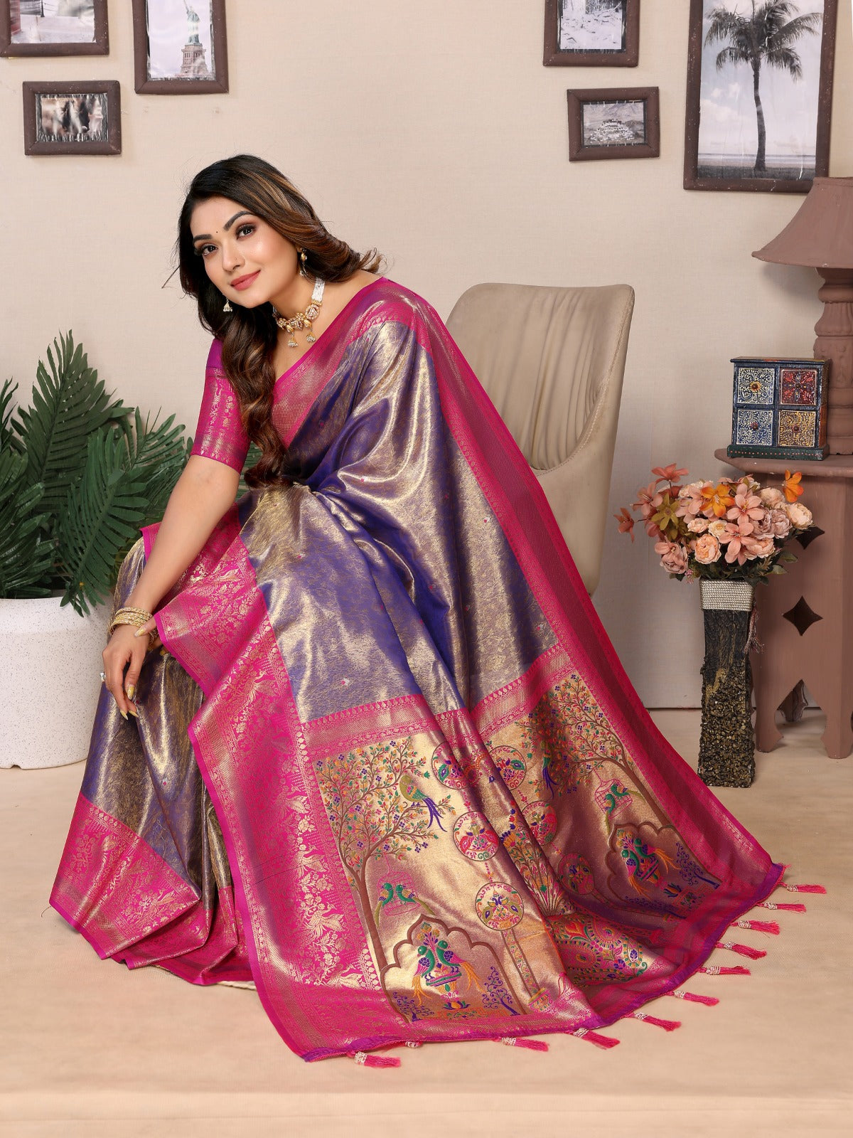 Rich and Heritage crafted creative sarees from us.