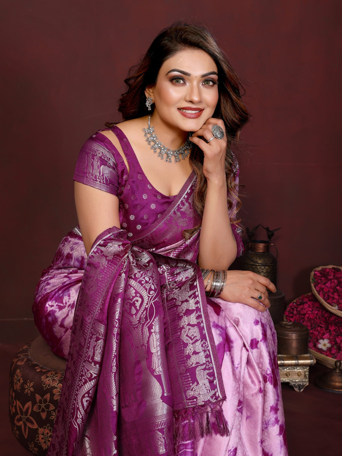 ☘️Too Pretty And Beautiful Original Sibory With Bandhej For Boutique Series ☘️