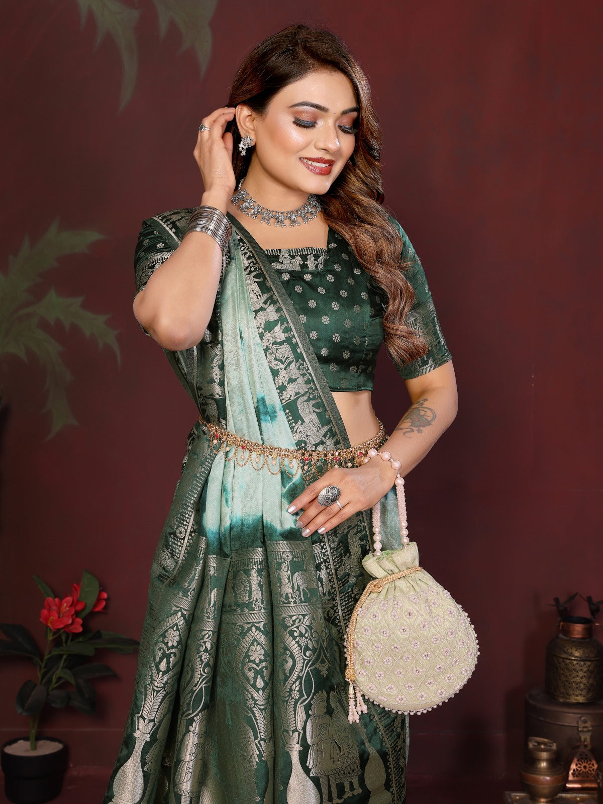 ☘️Too Pretty And Beautiful Original Sibory With Bandhej For Boutique Series ☘️