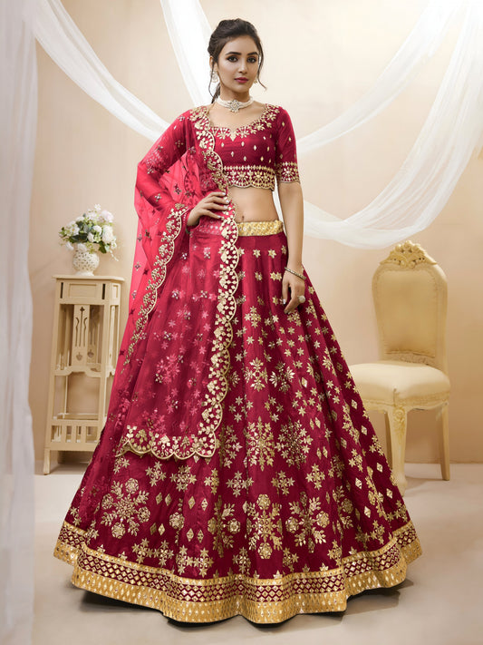 💜 Red Foil Mirror Lehenga Choli 💜