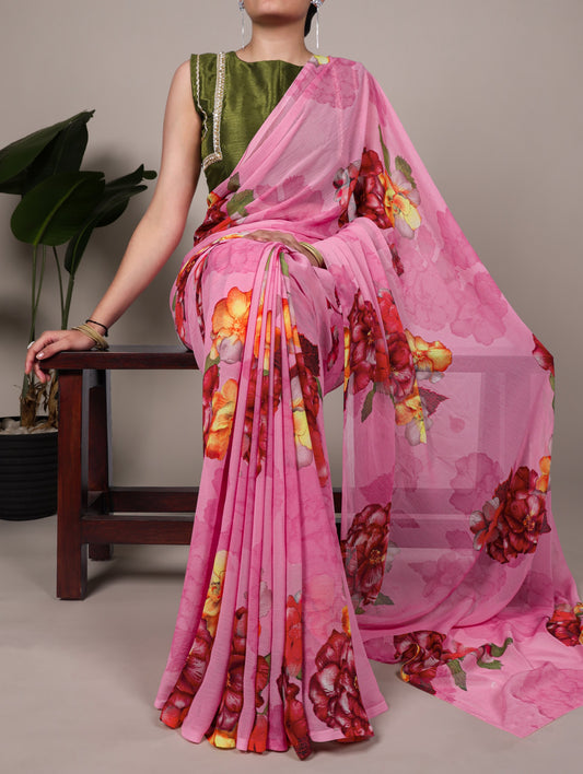 A perfect blend of lightness and beauty, this saree blooms with every step you take 🌻