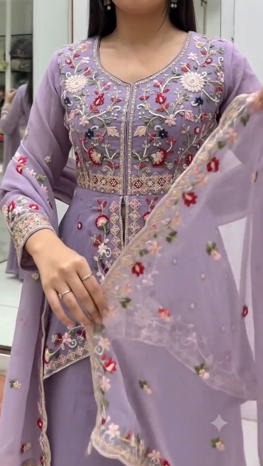 ✨ EXCLUSIVE AND TRENDY FOR WEDDING SEASON OUR SEQUENCE EMBROIDERED TOP, PLAZZO AND DUPATTA✨