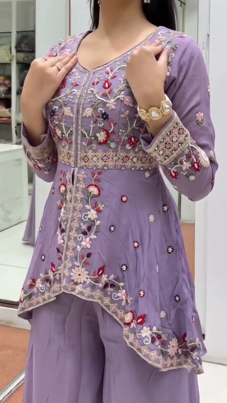 ✨ EXCLUSIVE AND TRENDY FOR WEDDING SEASON OUR SEQUENCE EMBROIDERED TOP, PLAZZO AND DUPATTA✨
