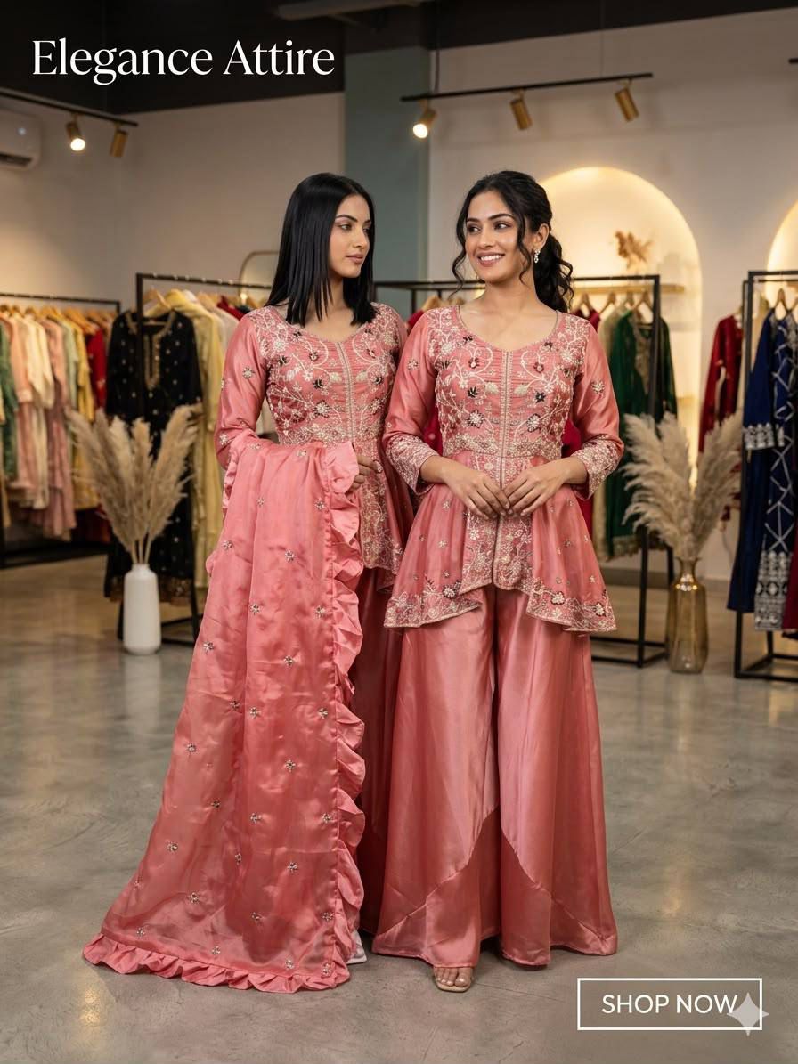 ✨ EXCLUSIVE AND TRENDY FOR WEDDING SEASON OUR SEQUENCE EMBROIDERED TOP, PLAZZO AND DUPATTA✨
