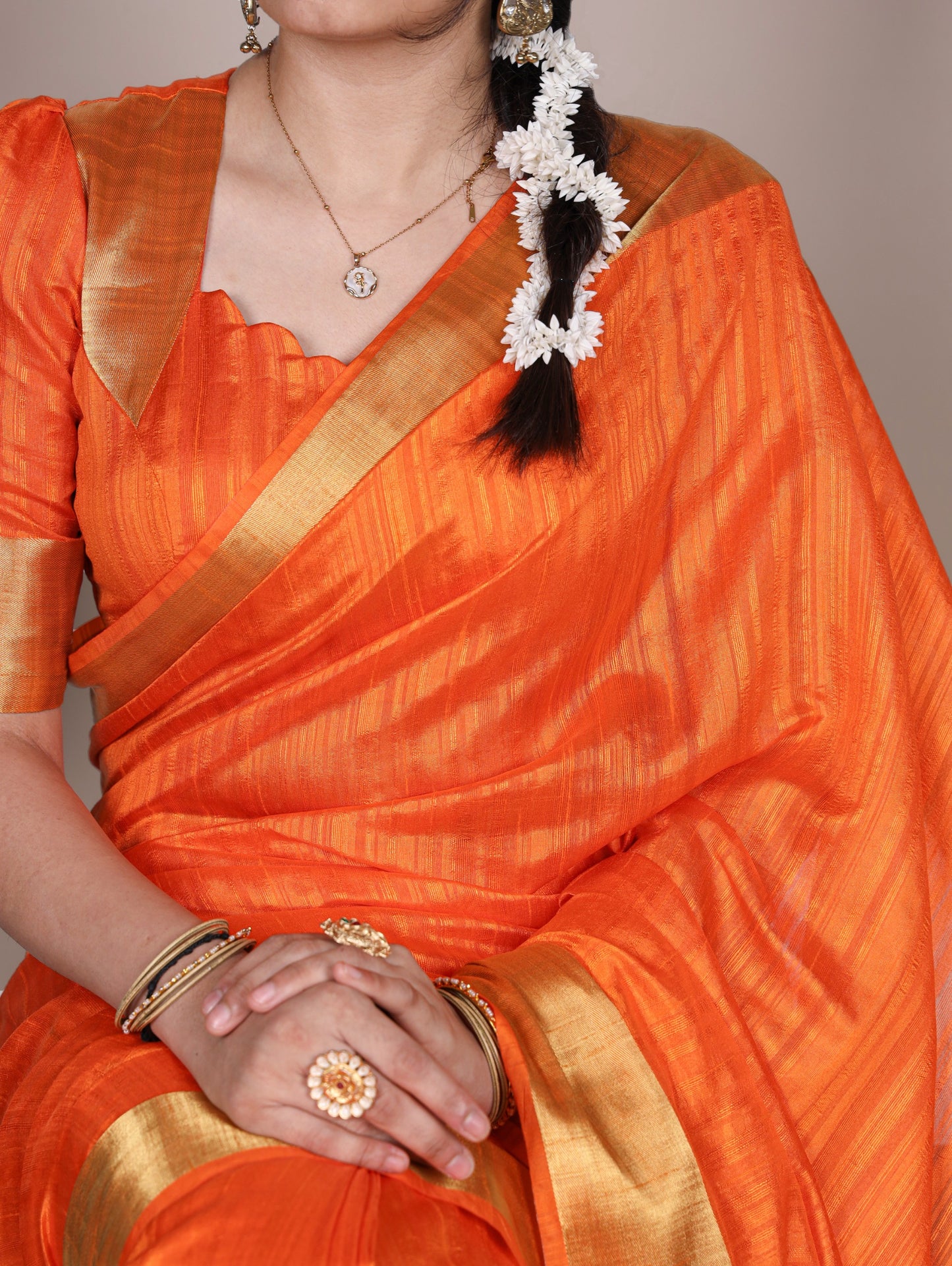 Dressing up for Onam in a raw silk saree that reflects the beauty of Kerala traditions and celebrations.🦚