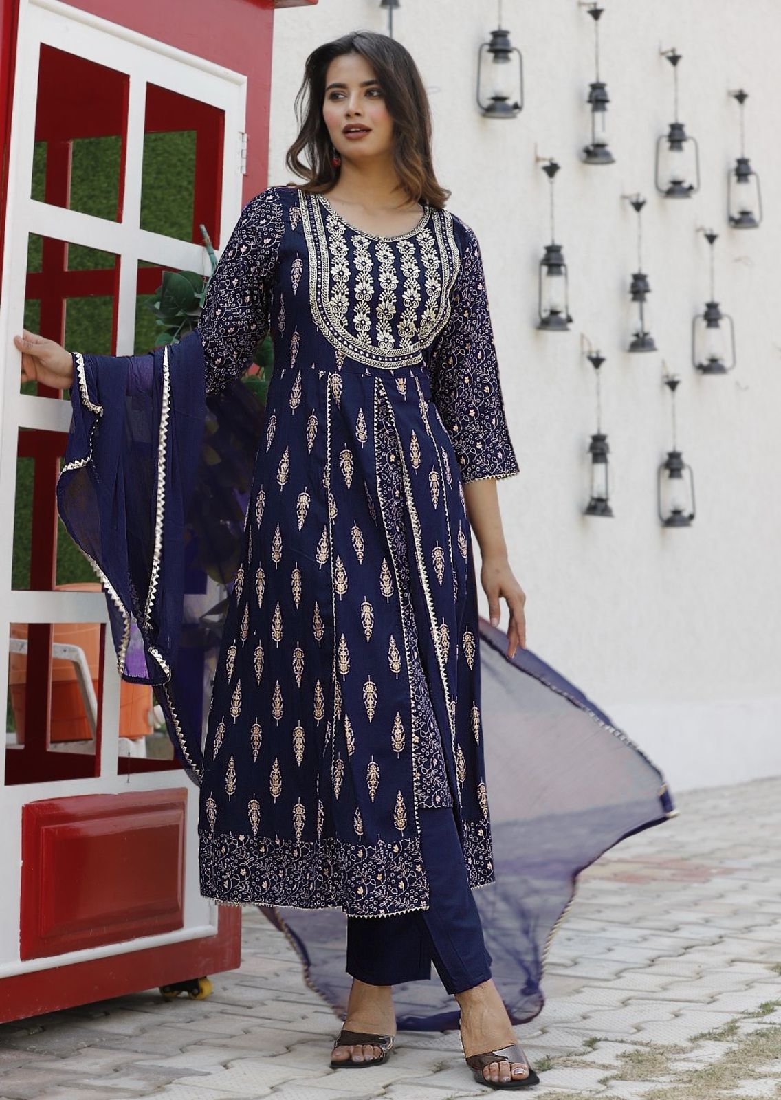 Presenting New Reyon beautiful suit set and duppta