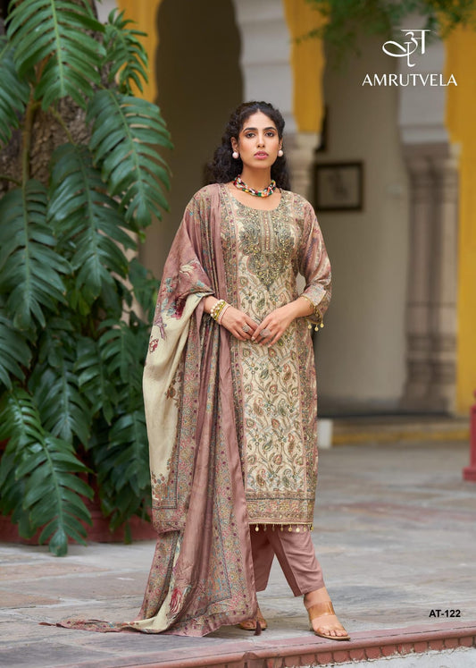 Paisley Printed salwar suit with Coin-Tassel Details