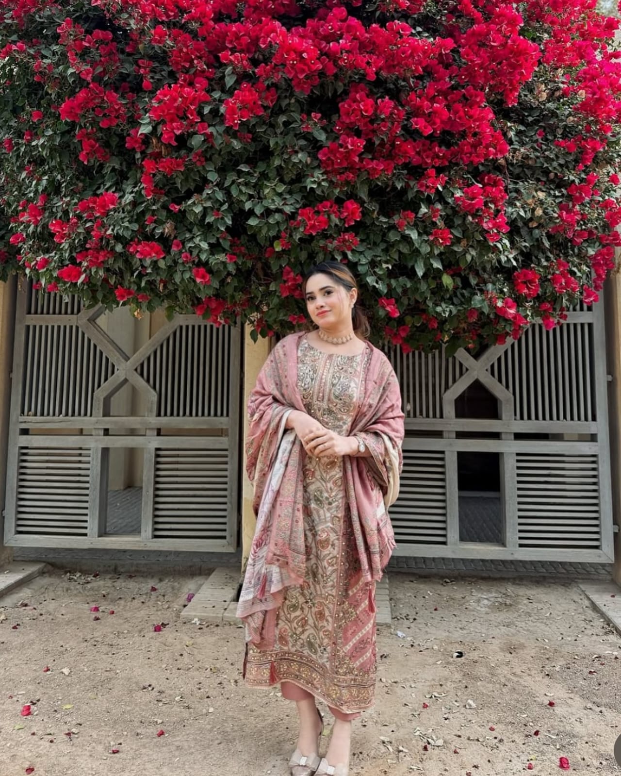 Paisley Printed salwar suit with Coin-Tassel Details