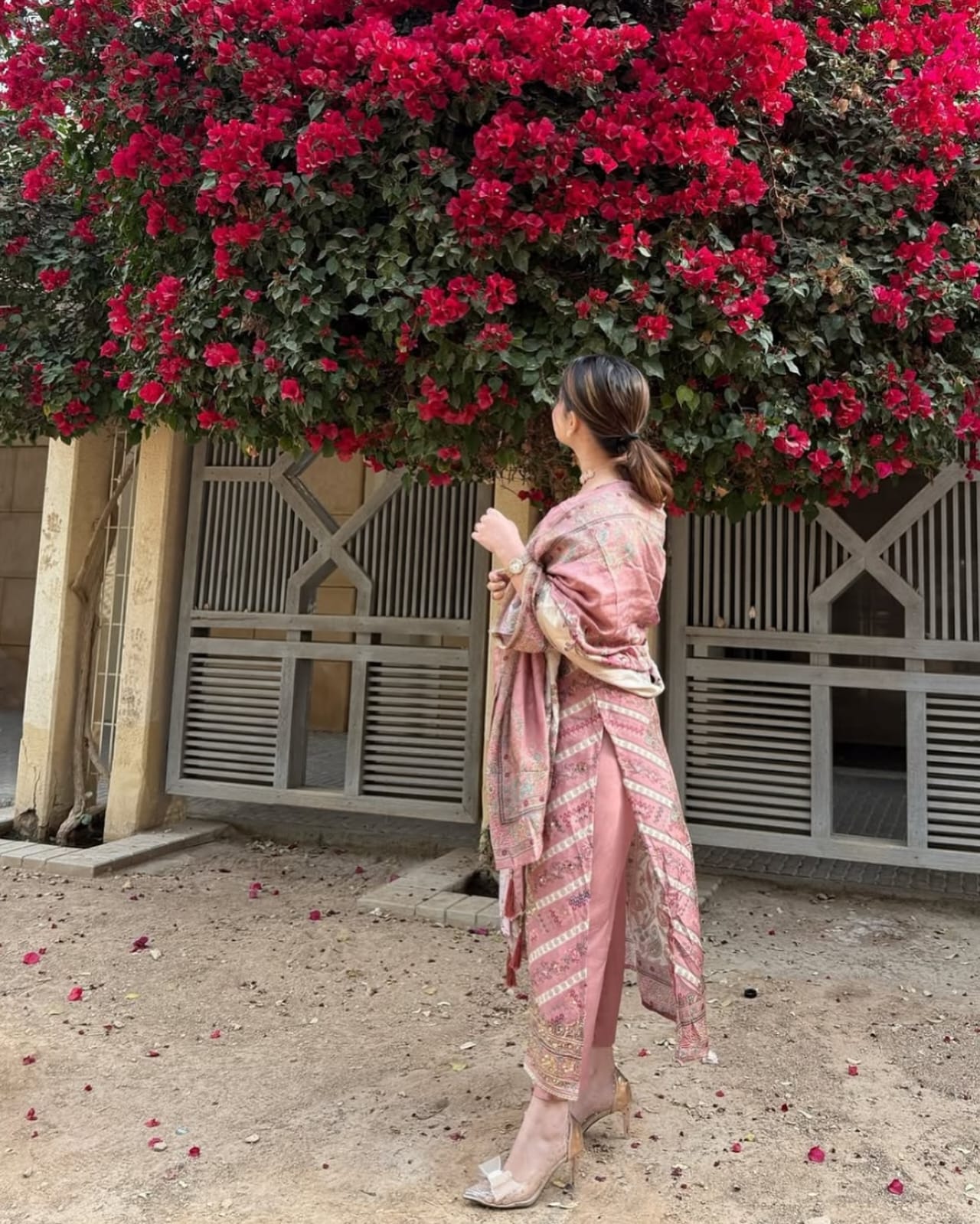 Paisley Printed salwar suit with Coin-Tassel Details