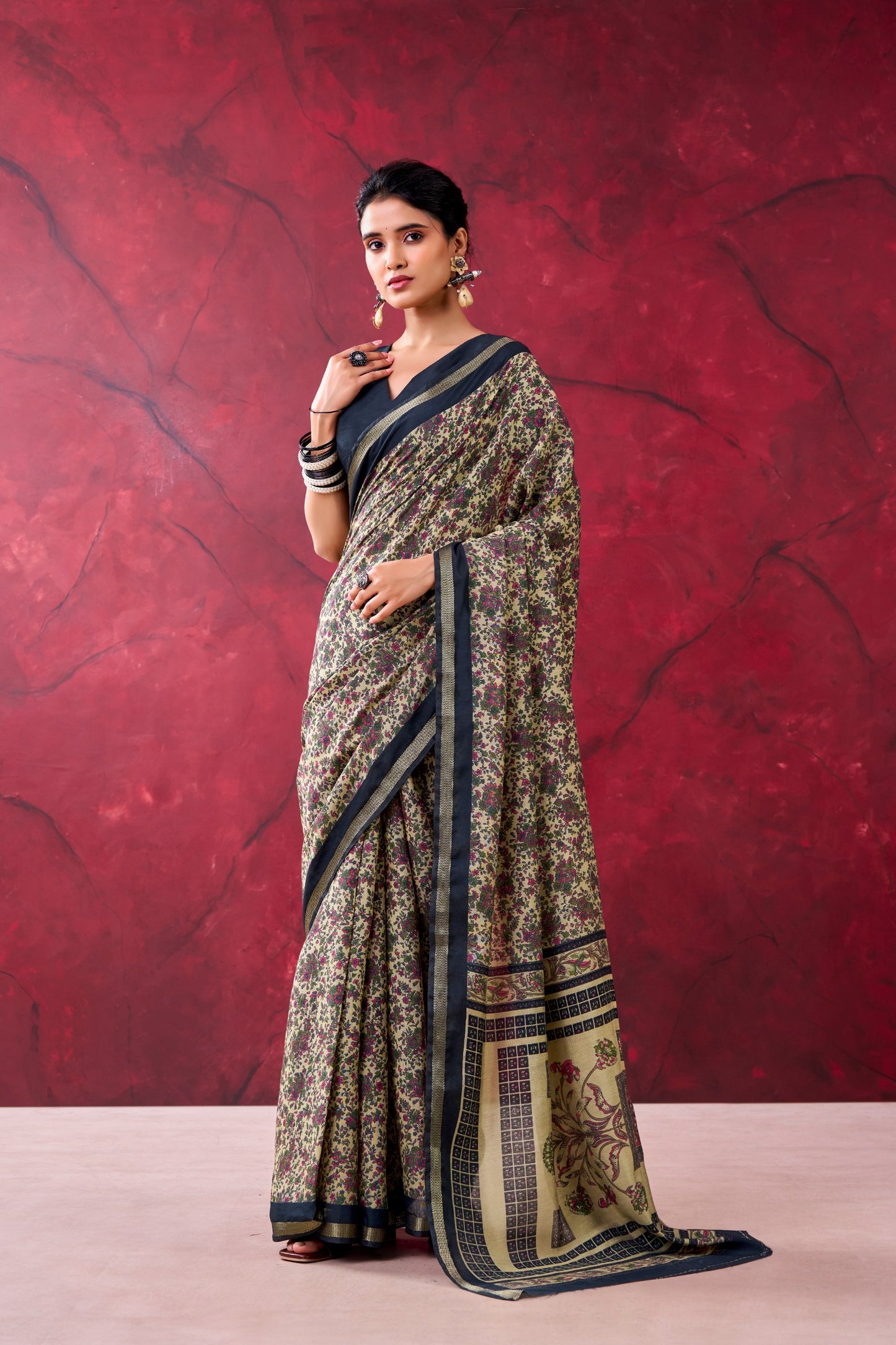 Where tradition meets comfort—this Chanderi cotton saree is all about lightweight luxury and lasting style