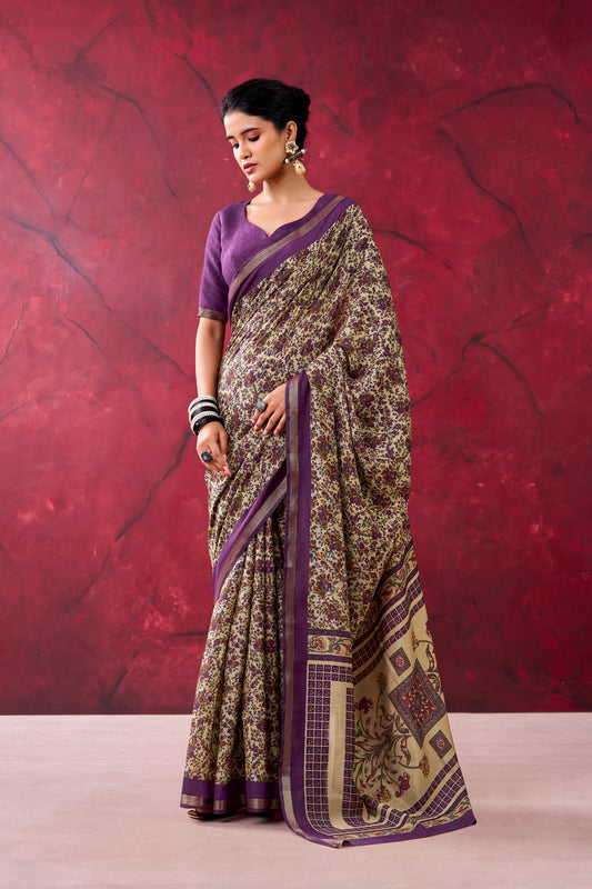 Where tradition meets comfort—this Chanderi cotton saree is all about lightweight luxury and lasting style