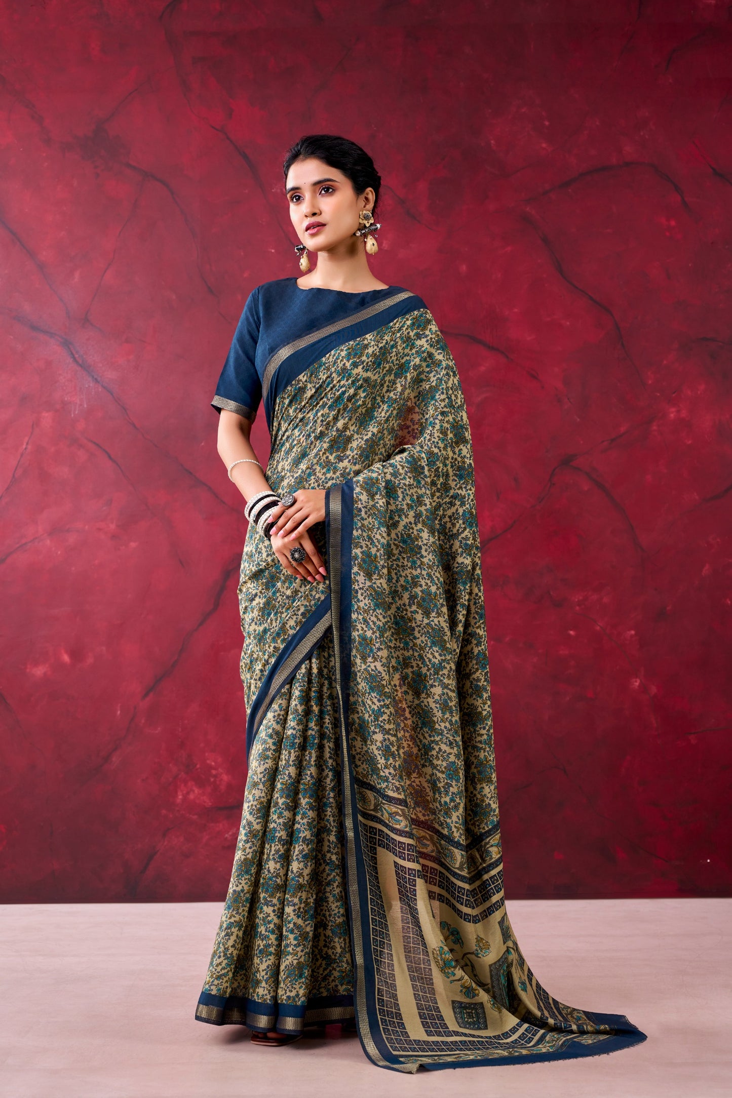 Where tradition meets comfort—this Chanderi cotton saree is all about lightweight luxury and lasting style