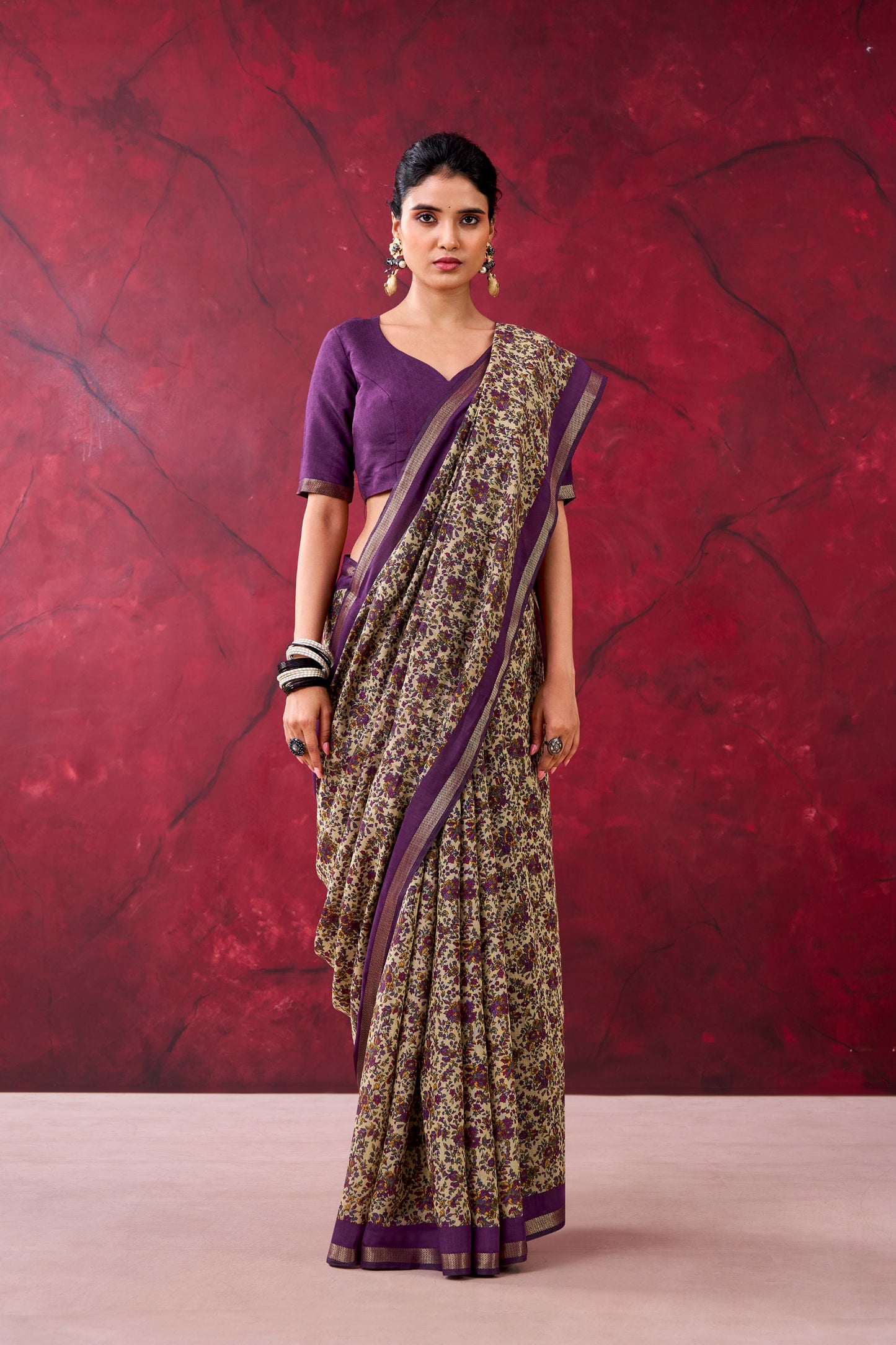 Where tradition meets comfort—this Chanderi cotton saree is all about lightweight luxury and lasting style