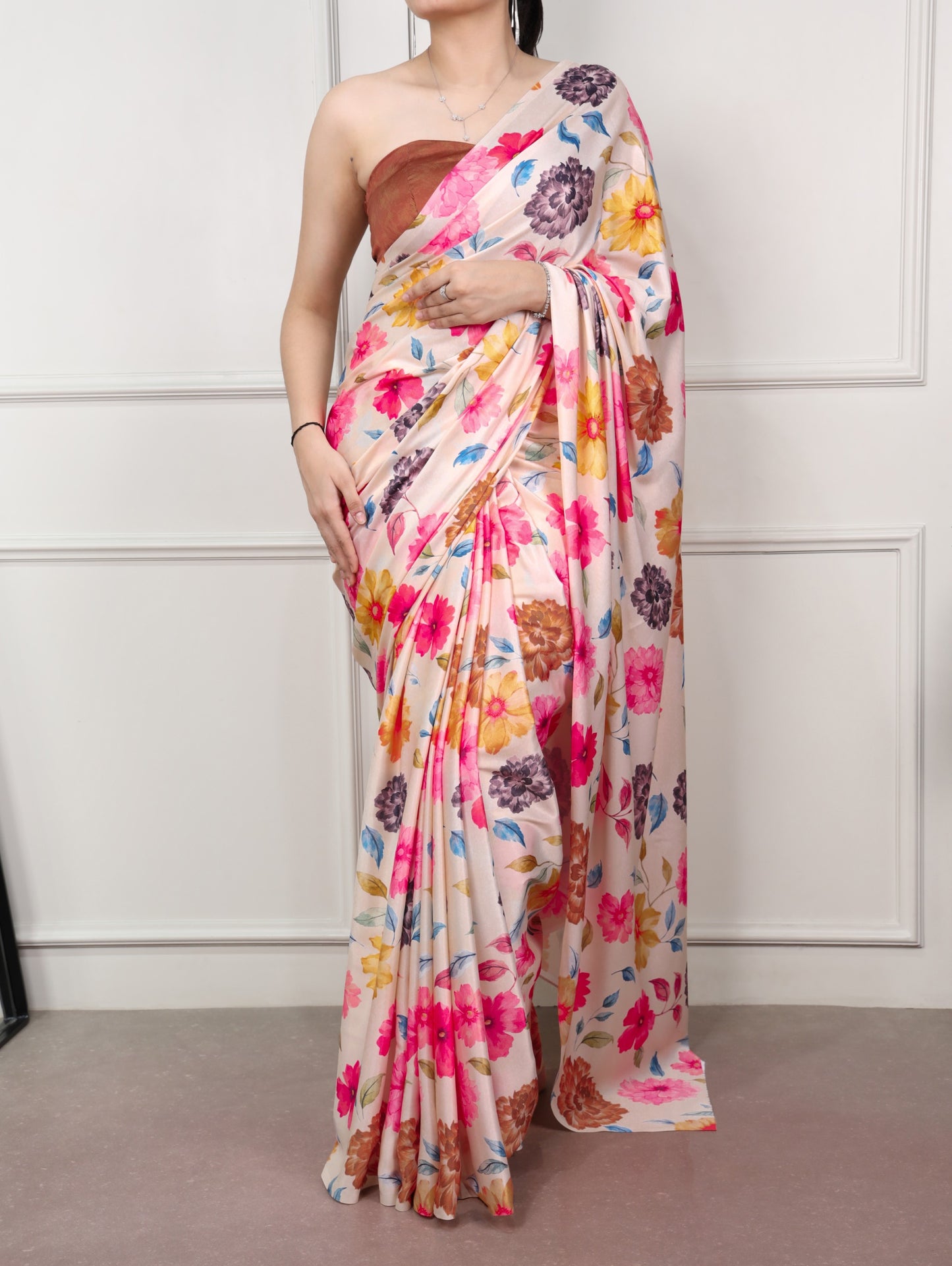 Satin silk saree – for the days you want to look effortlessly stunning