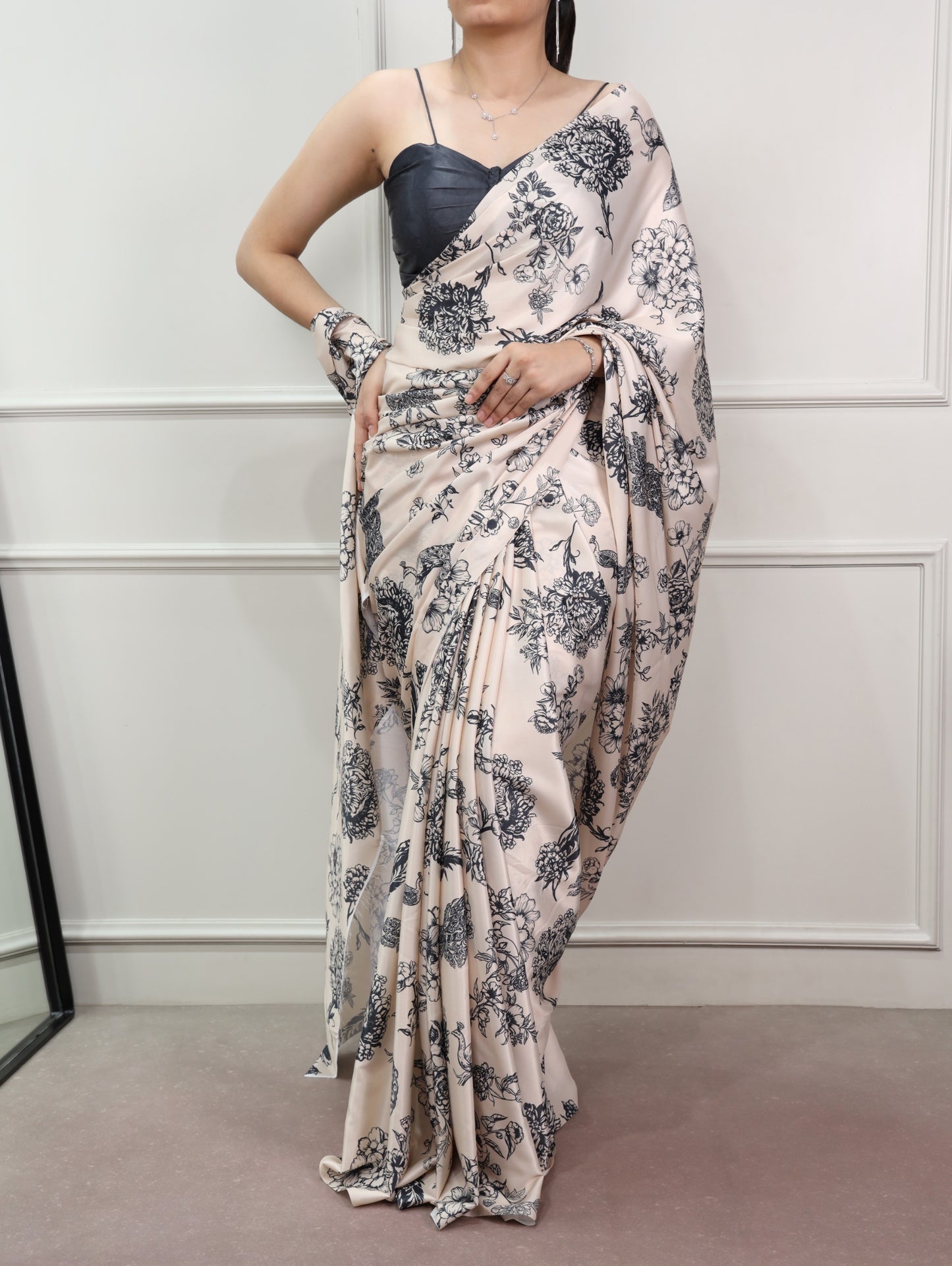 Satin silk saree – for the days you want to look effortlessly stunning