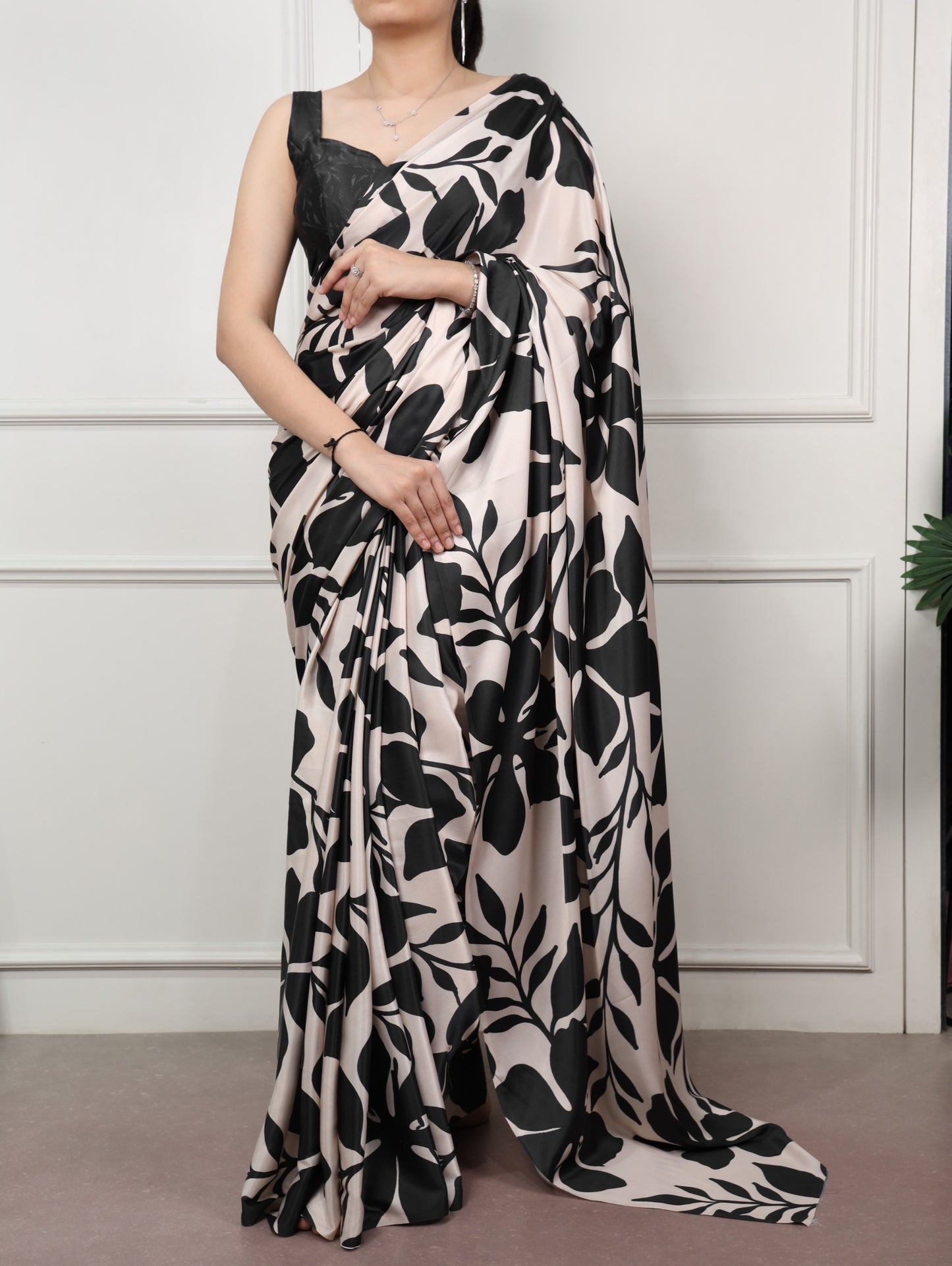 Satin silk saree – for the days you want to look effortlessly stunning