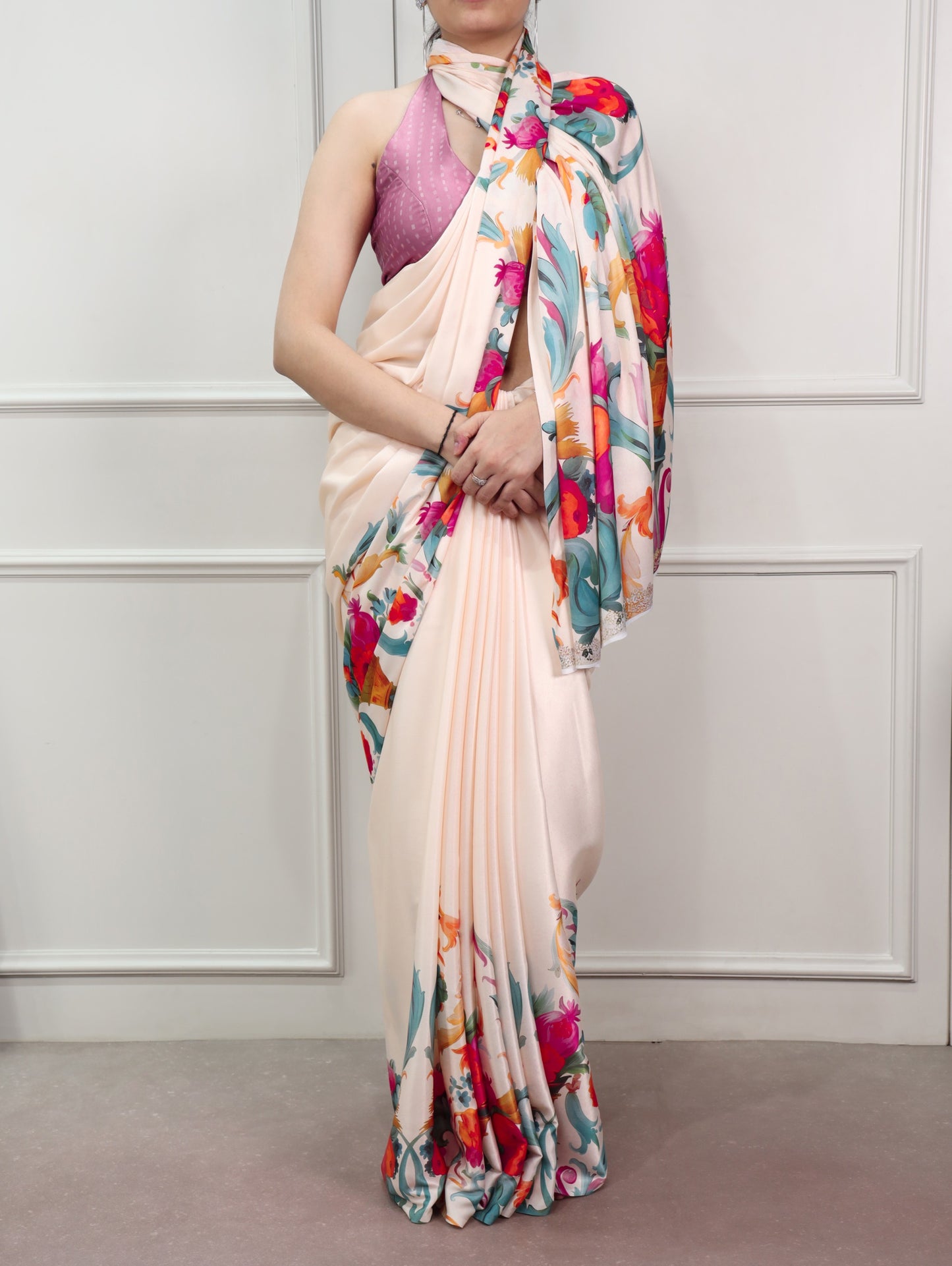 Satin silk saree – for the days you want to look effortlessly stunning