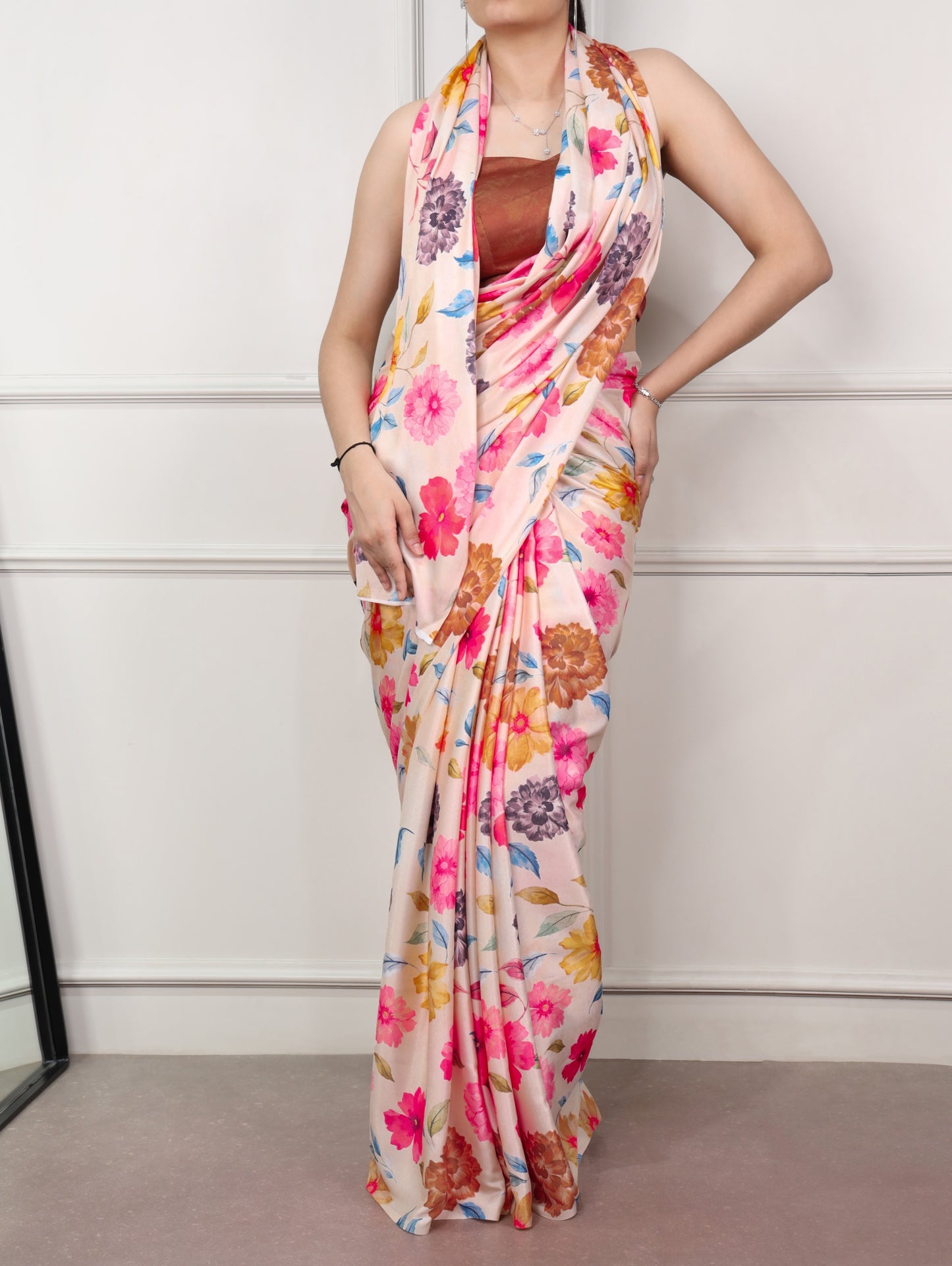 Satin silk saree – for the days you want to look effortlessly stunning
