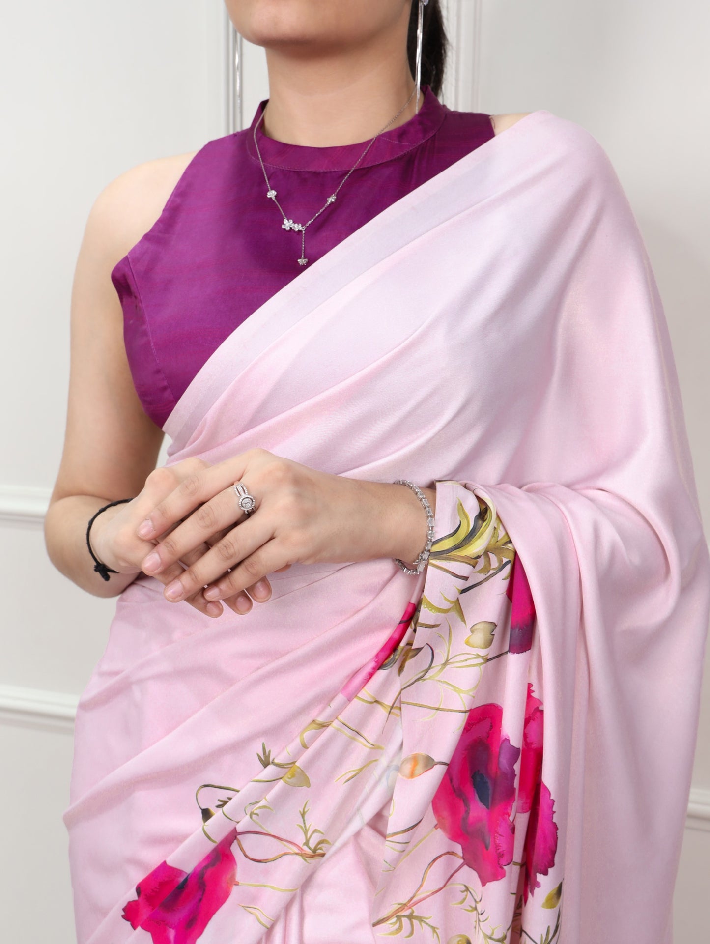 Satin silk saree – for the days you want to look effortlessly stunning