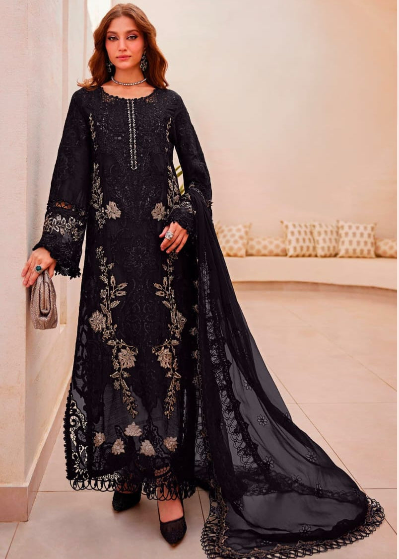 Women's Semi-Stitched Salwar Suit Catalog Set in Assorted Colors Faux Georgette with Heavy Embroidery and Cutwork