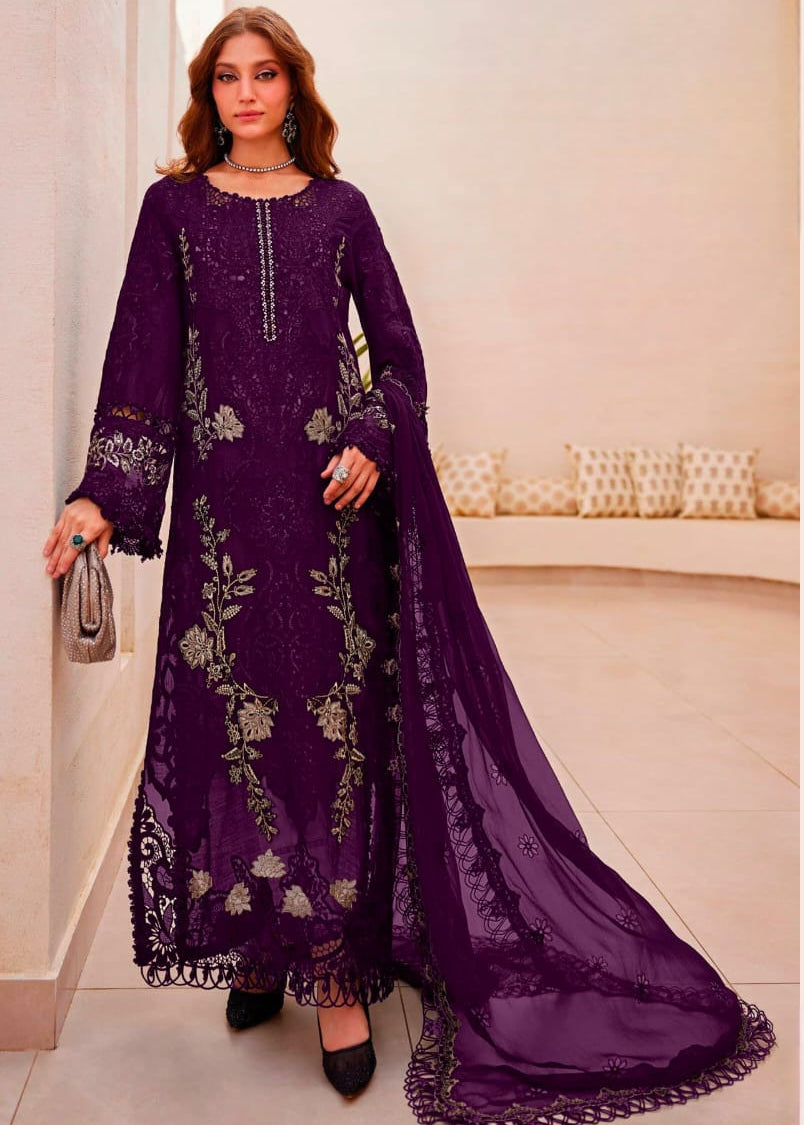 Women's Semi-Stitched Salwar Suit Catalog Set in Assorted Colors Faux Georgette with Heavy Embroidery and Cutwork