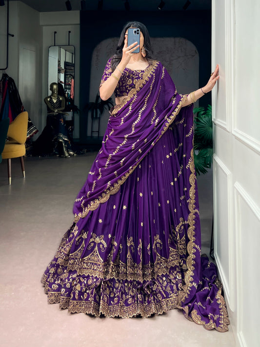 Women's Lehenga Choli Catalog Set in Assorted Colors Star Georgette with Zari Sequins and Resham Embroidery
