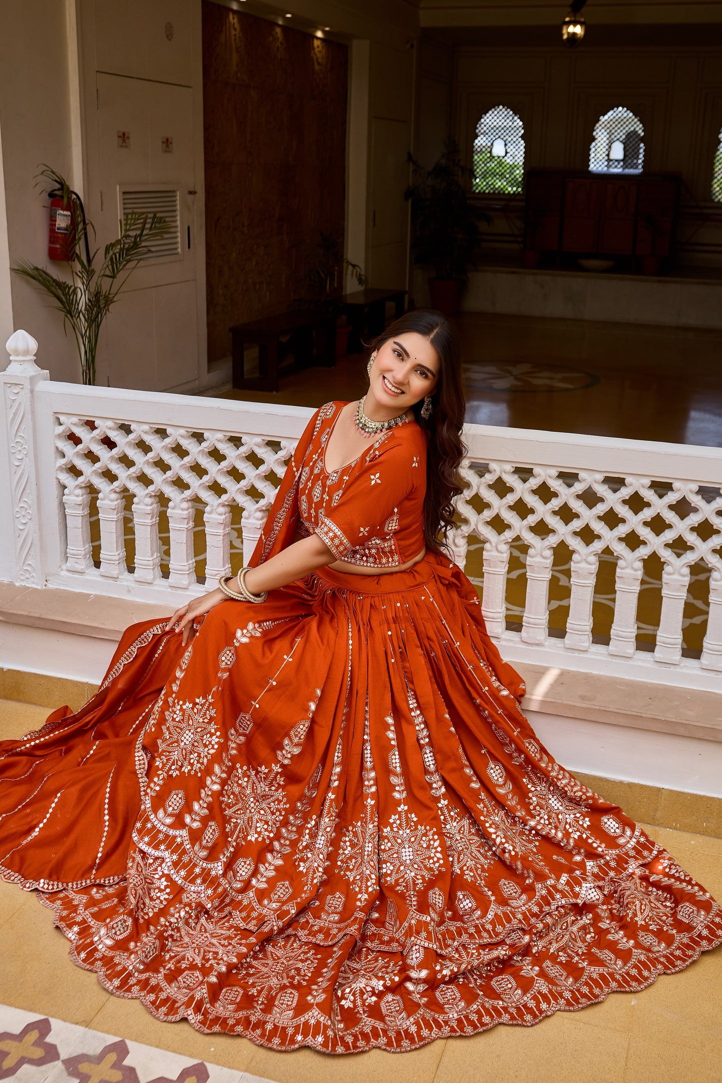 Women's Lehenga Choli in Assorted Colors Pure Vichitra Fabric with Sequins Embroidery