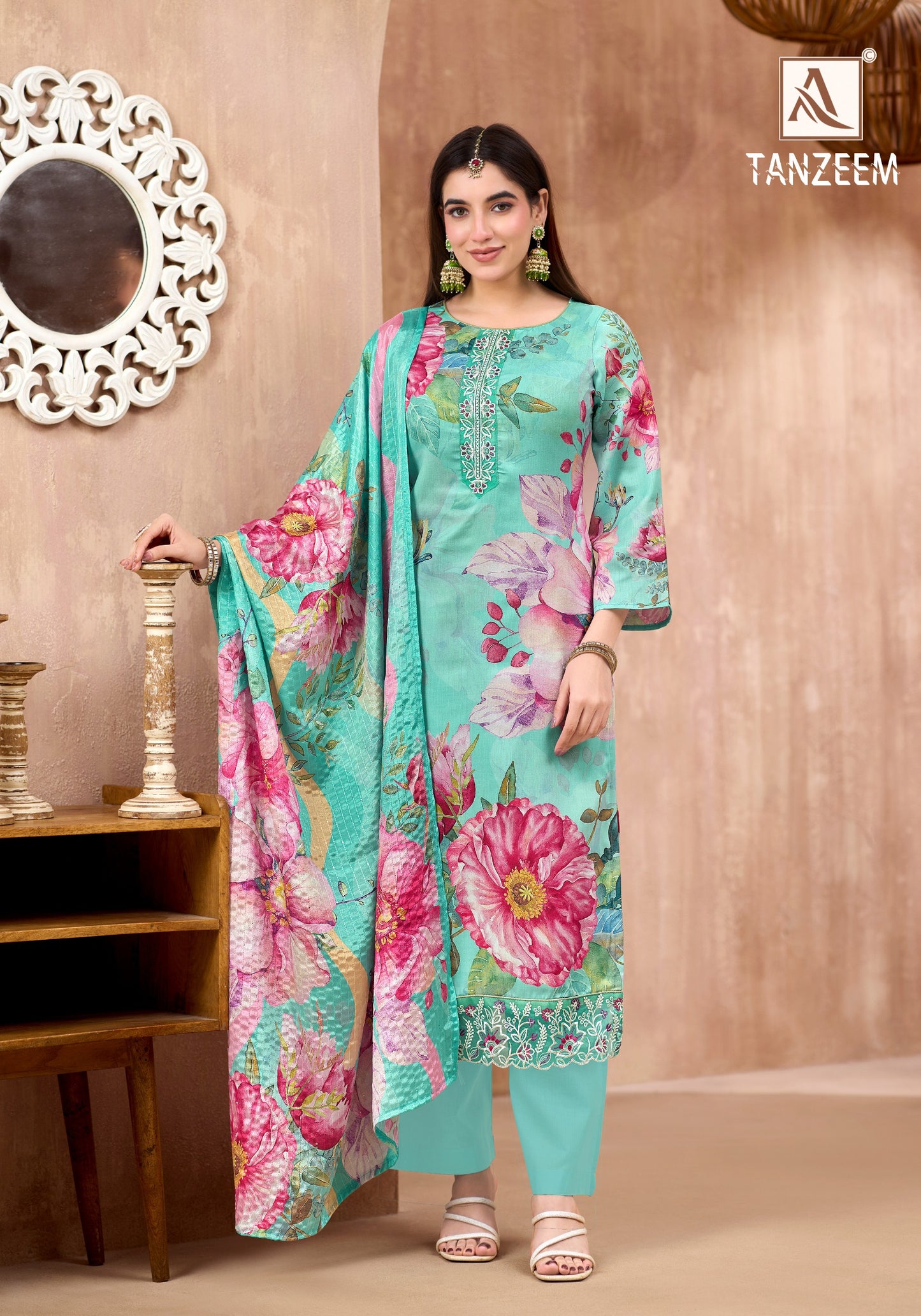 Zam Cotton Digital Print With Fancy Embroidery Work salwar kameez wholesale salwar kameez supplier