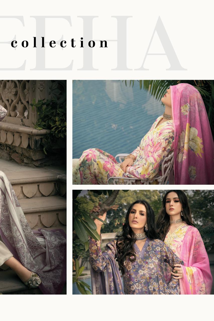 pem trendz Pure Lown cotton  Digital print With Fancy work salwar kameez