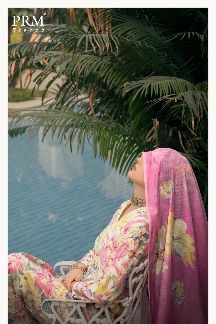 pem trendz Pure Lown cotton  Digital print With Fancy work salwar kameez