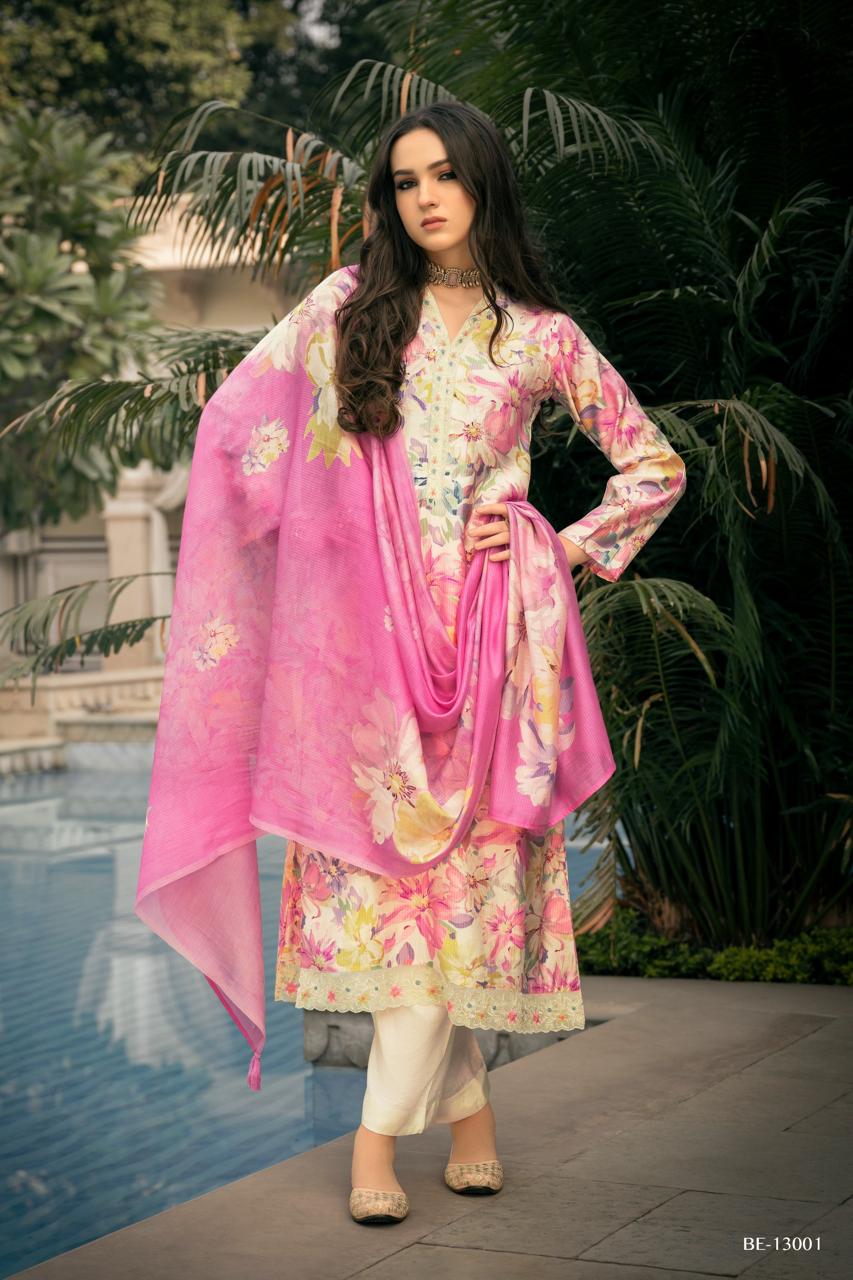 pem trendz Pure Lown cotton  Digital print With Fancy work salwar kameez