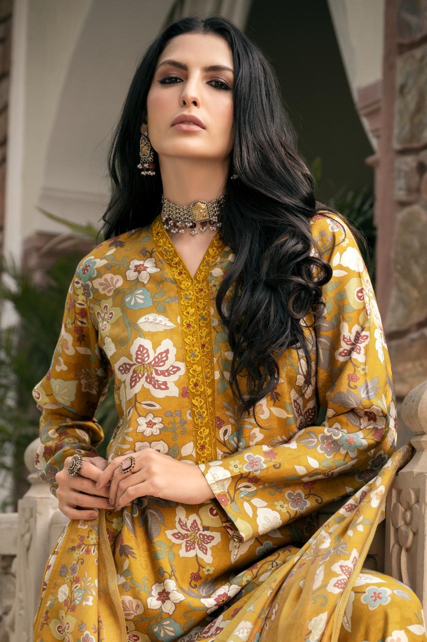 pem trendz Pure Lown cotton  Digital print With Fancy work salwar kameez