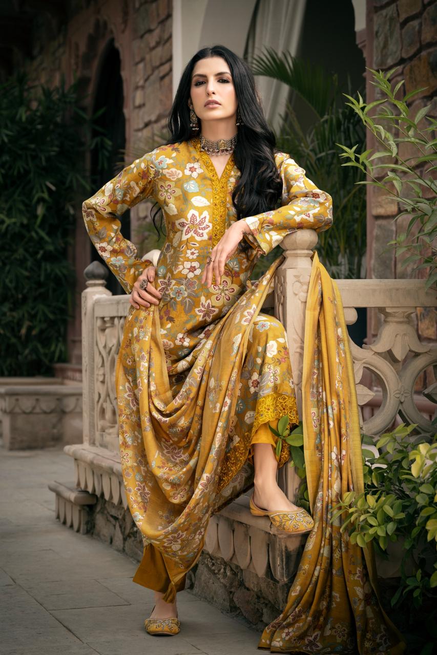 pem trendz Pure Lown cotton  Digital print With Fancy work salwar kameez