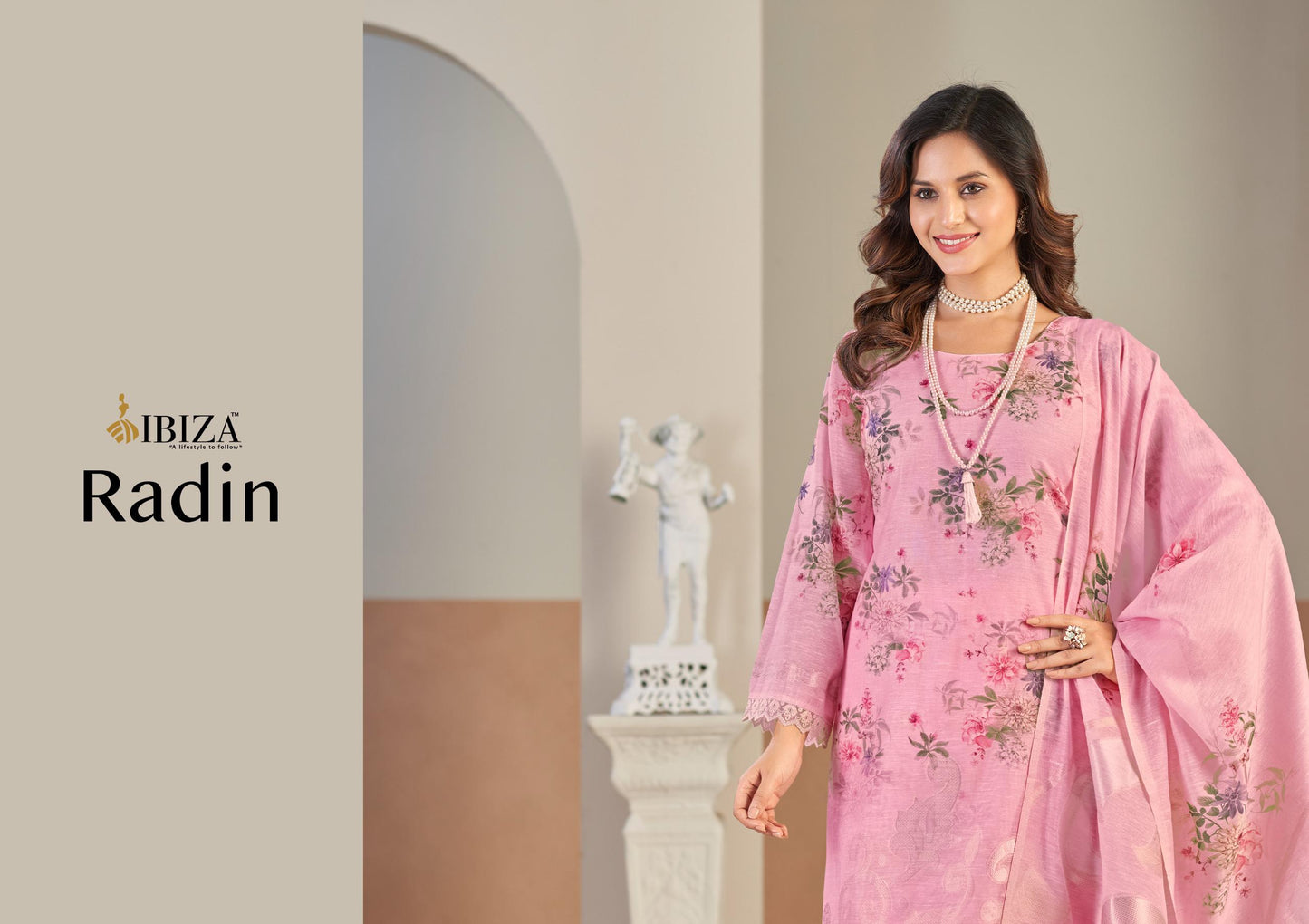 PURE LILEN  JAQUARD DIGITAL PRINT WITH   LESS  SALWAR KAMEEZ