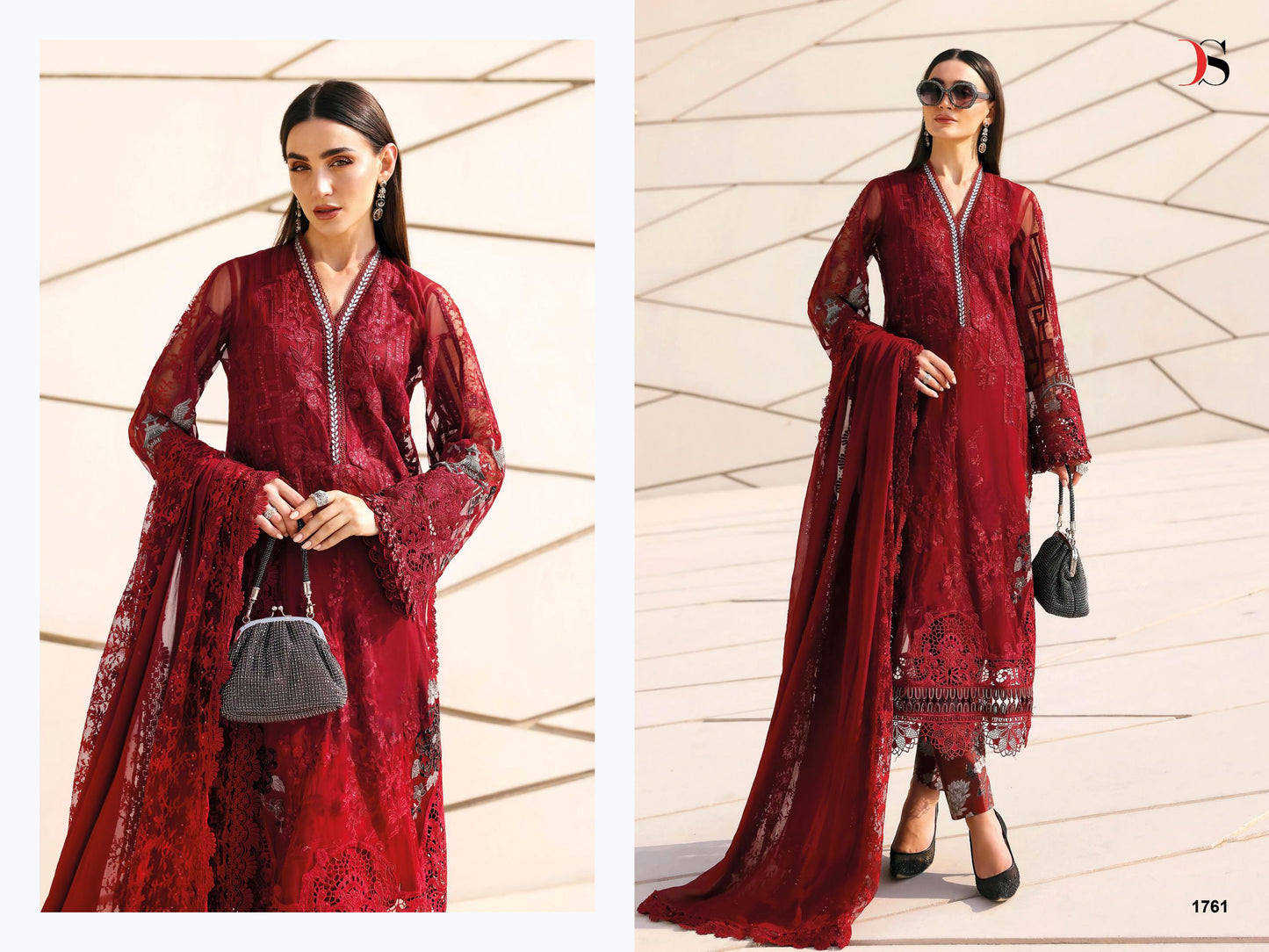 Pure cotton with heavy self embroidery attached emb patches salwar kameez