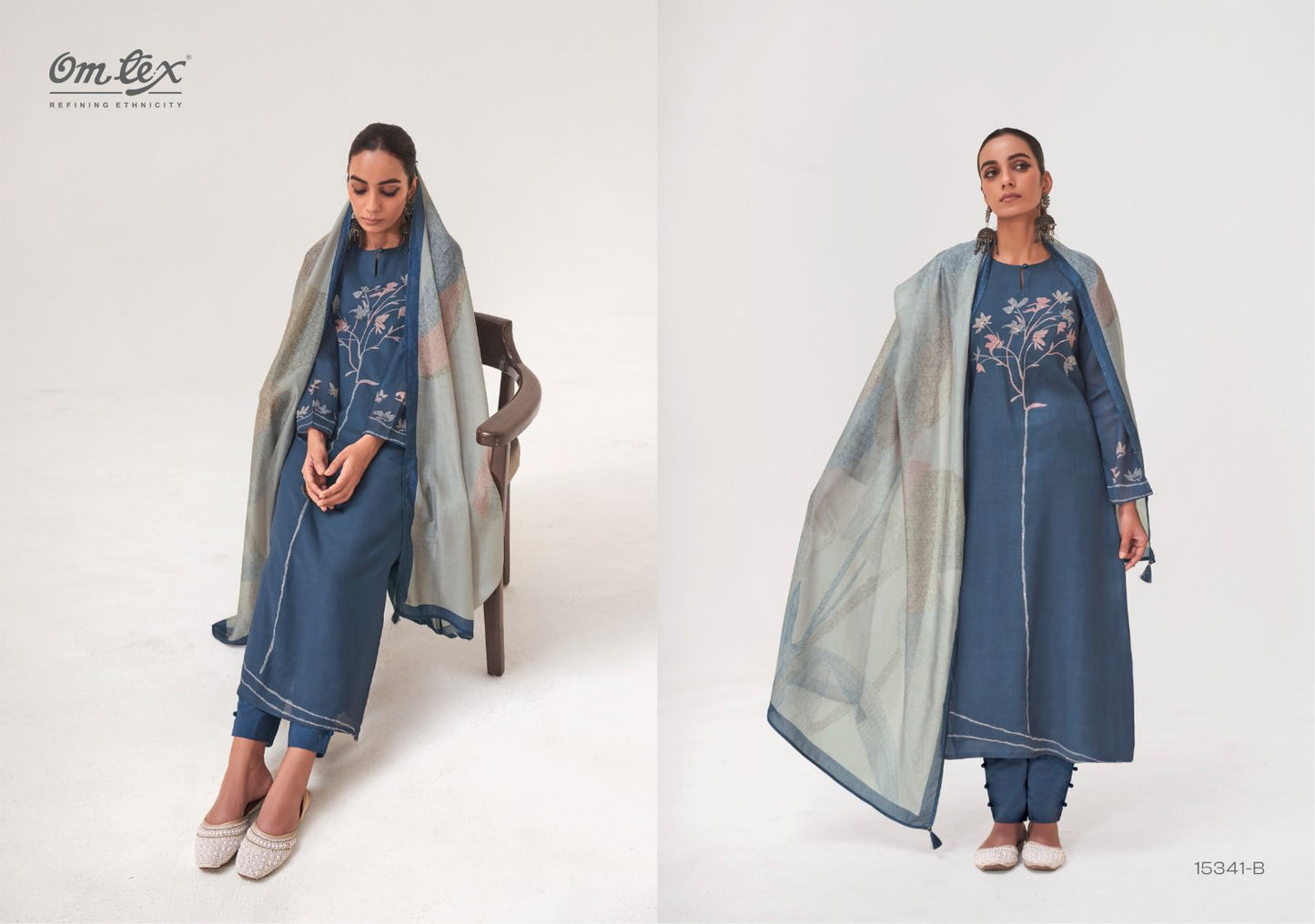 MAL CHANDERI SILK DIGITAL PRINT WITH HANDWORK of SALWAR KAMEEZ