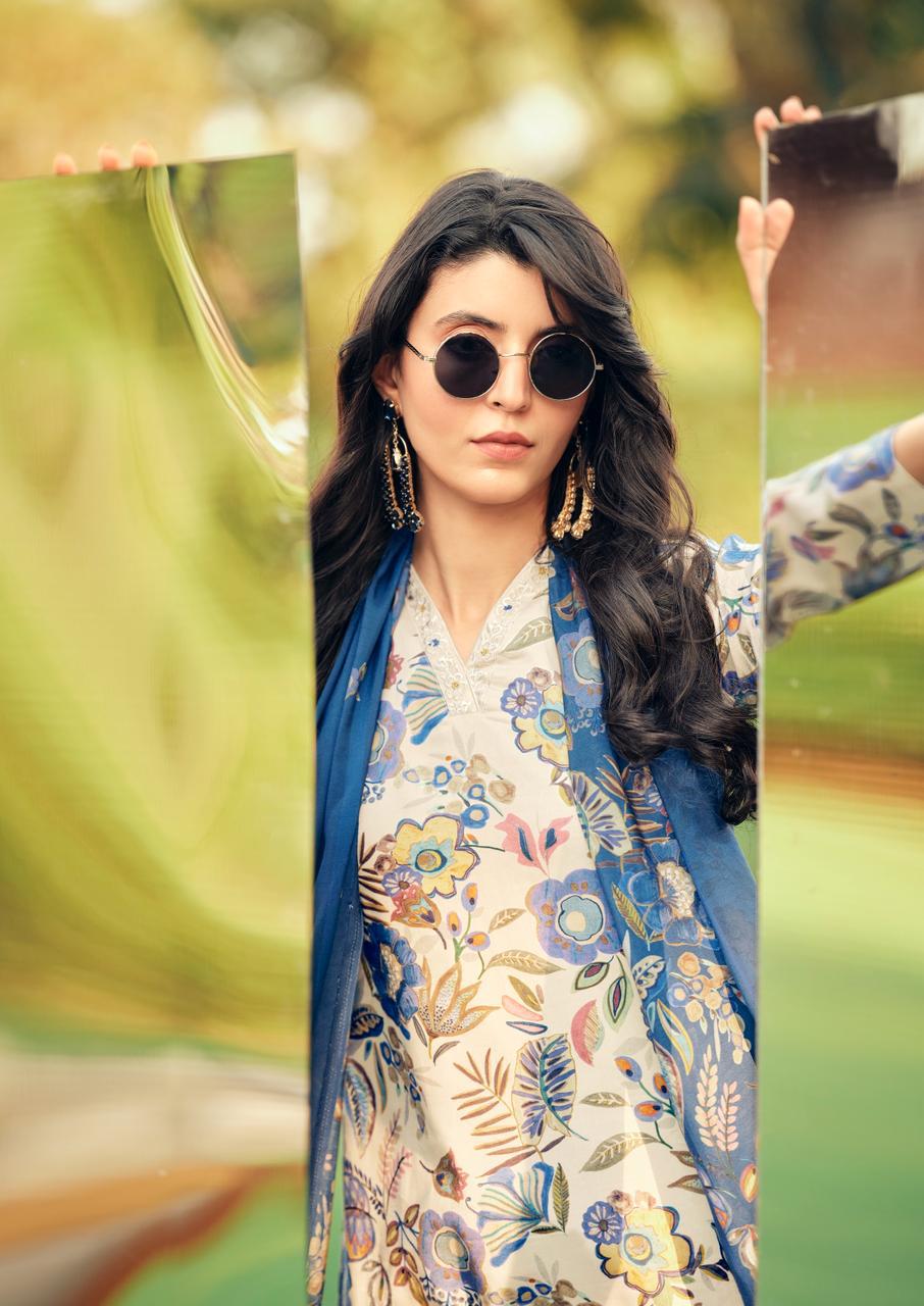 PURE JAAM COTTON DIGITAL PRINT WITH FANCY WORK SALWAR KAMEEZ