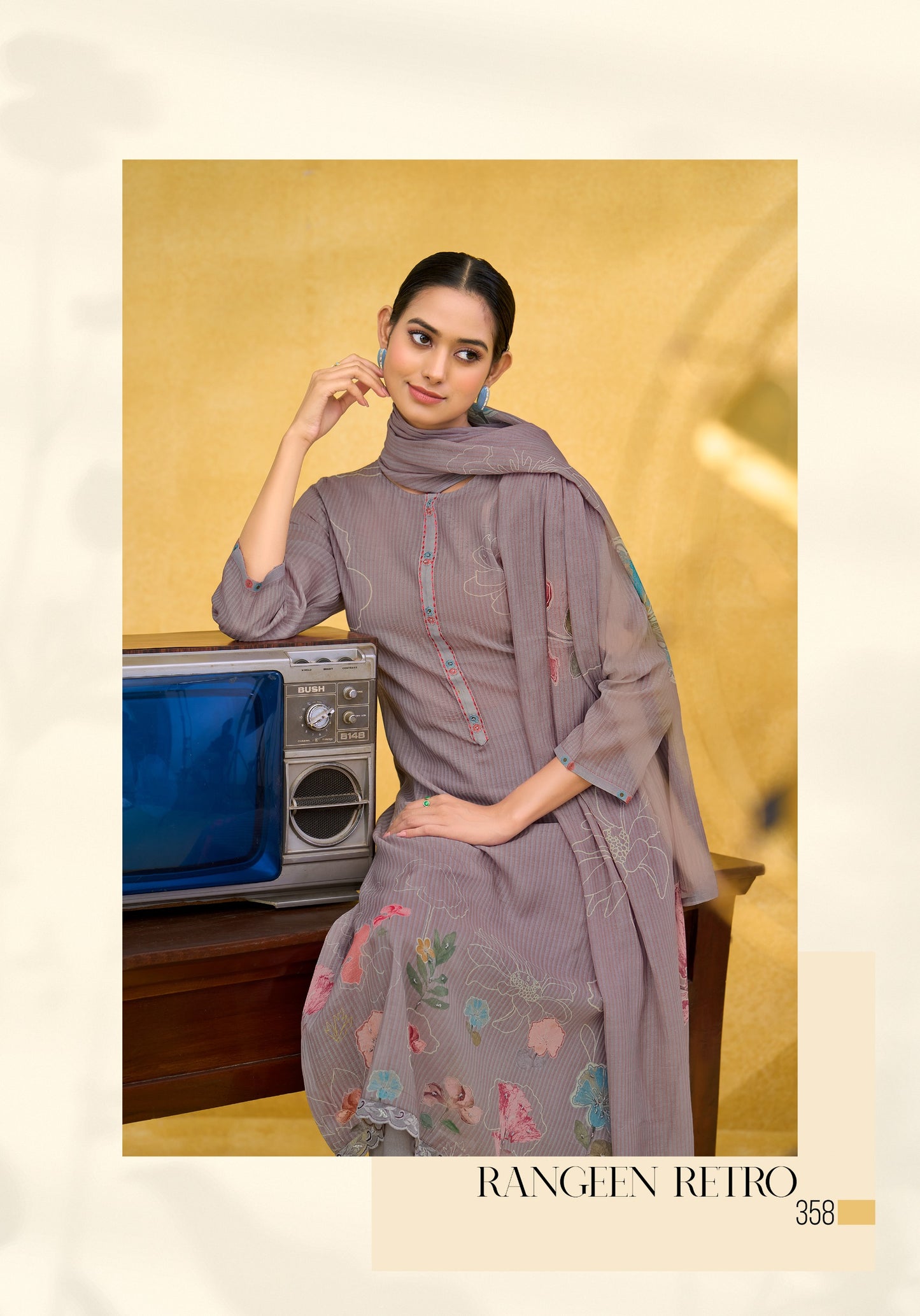 PURE MAL CHANDERI DIGITAL PRINT WITH HAND WORK AND EMBROIDERY IN DAMAN NECK PATTI SALWAR KAMEEZ