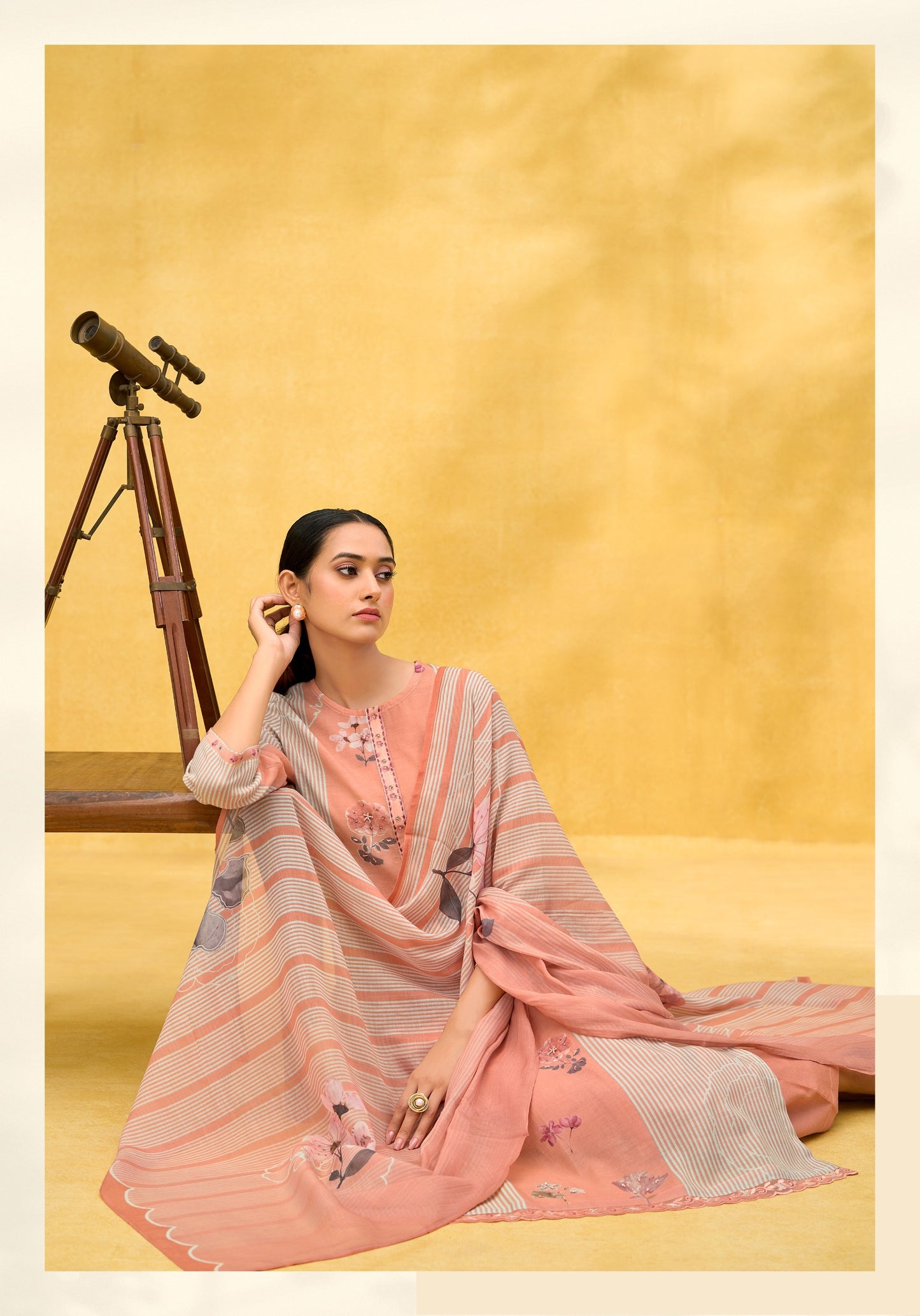 PURE MAL CHANDERI DIGITAL PRINT WITH HAND WORK AND EMBROIDERY IN DAMAN NECK PATTI SALWAR KAMEEZ