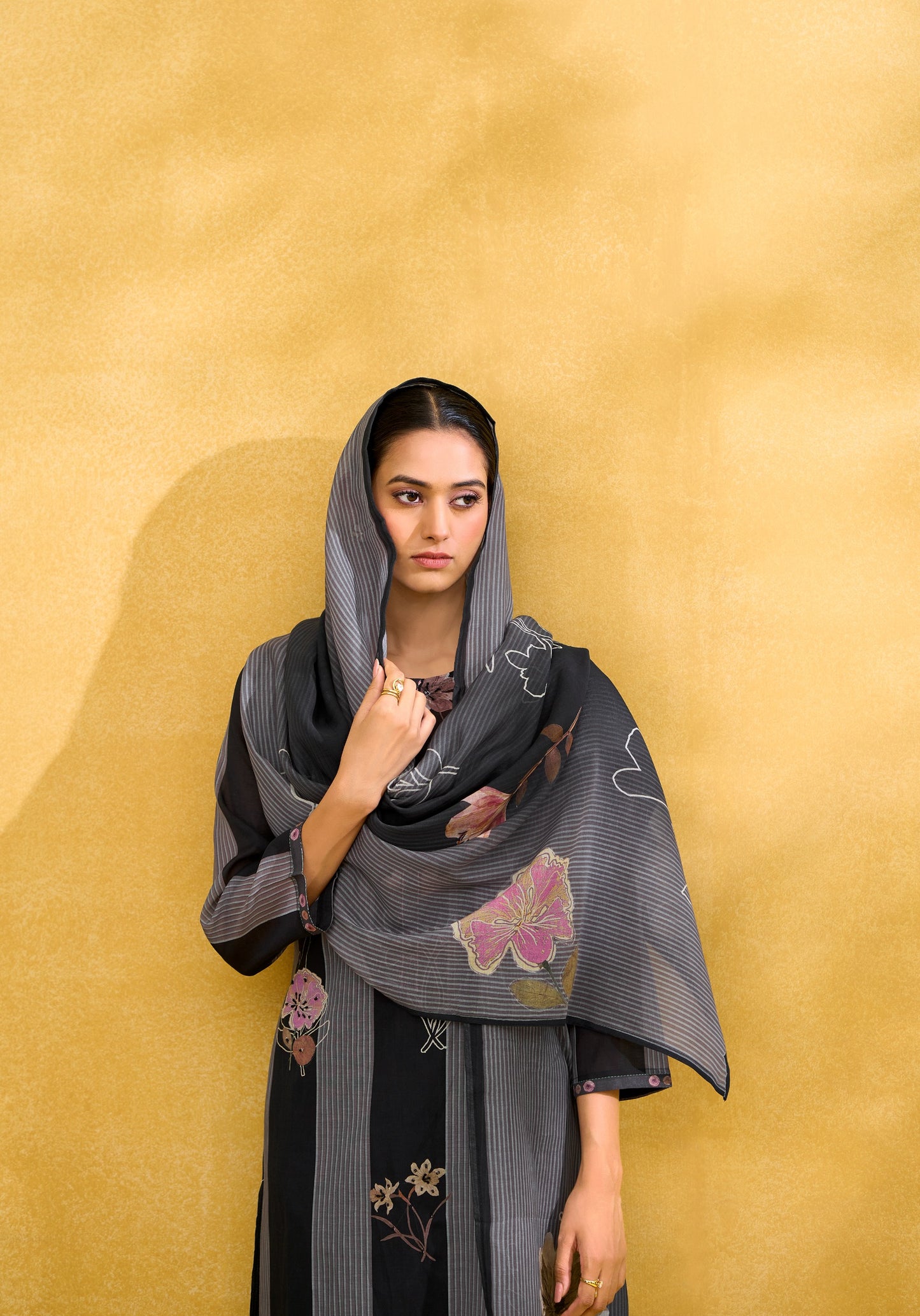 PURE MAL CHANDERI DIGITAL PRINT WITH HAND WORK AND EMBROIDERY IN DAMAN NECK PATTI SALWAR KAMEEZ