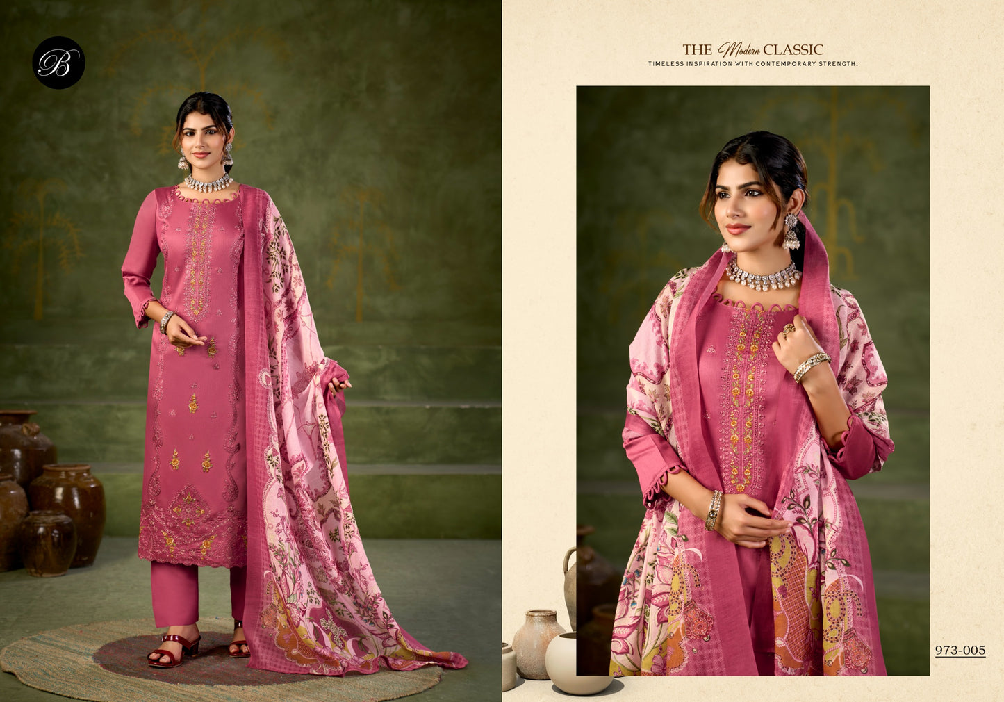 Pure Heavy Jam with Designer Heavy Embroidery Work + Heavy Daman Boring Work with Scalloping of salwar kameez