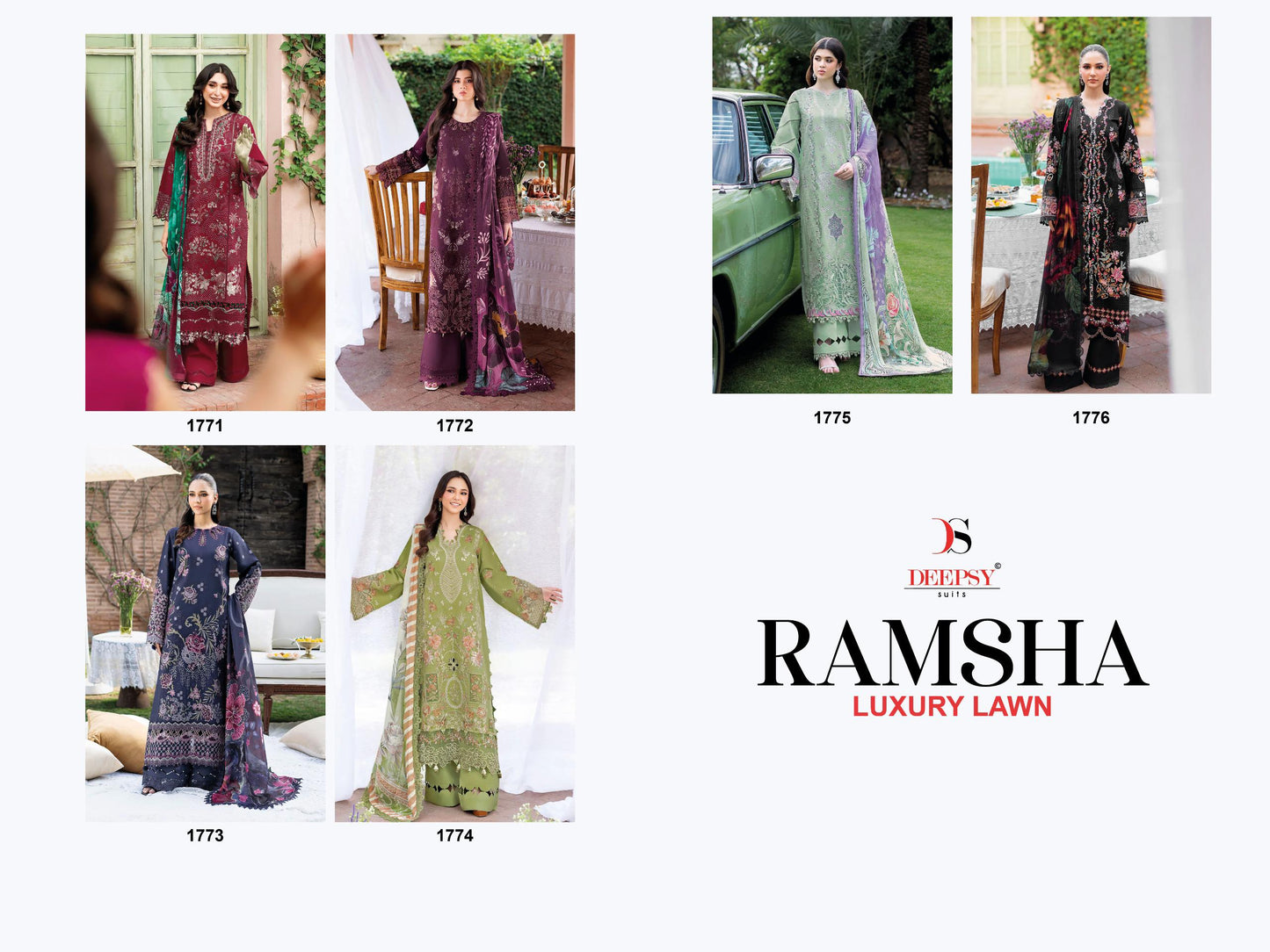 RAMSHA luxury law DEEPSY SUITS FOR CHIFFON DUPPATA