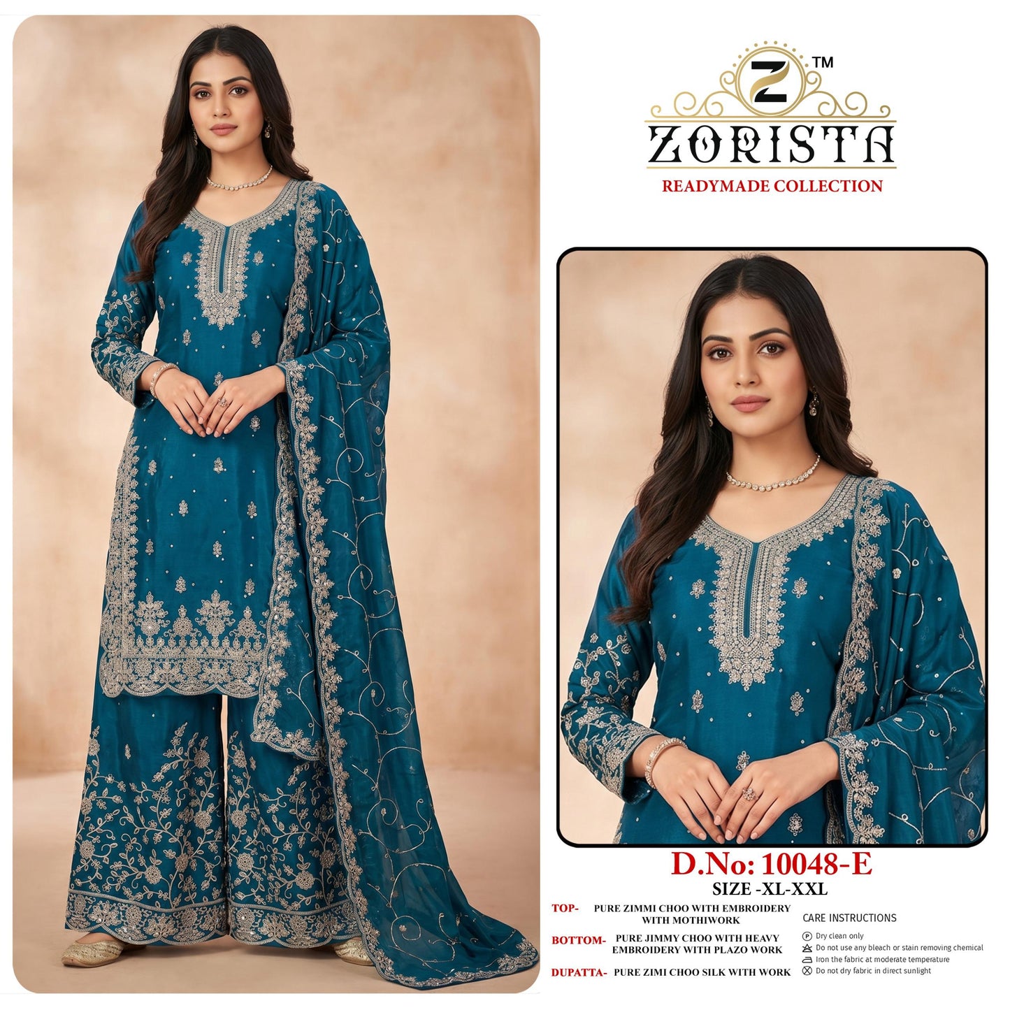 PURE ZIMMI CHOO WITH EMBROIDERY WITH MOTHIWORK  SALWAR KAMEEZ