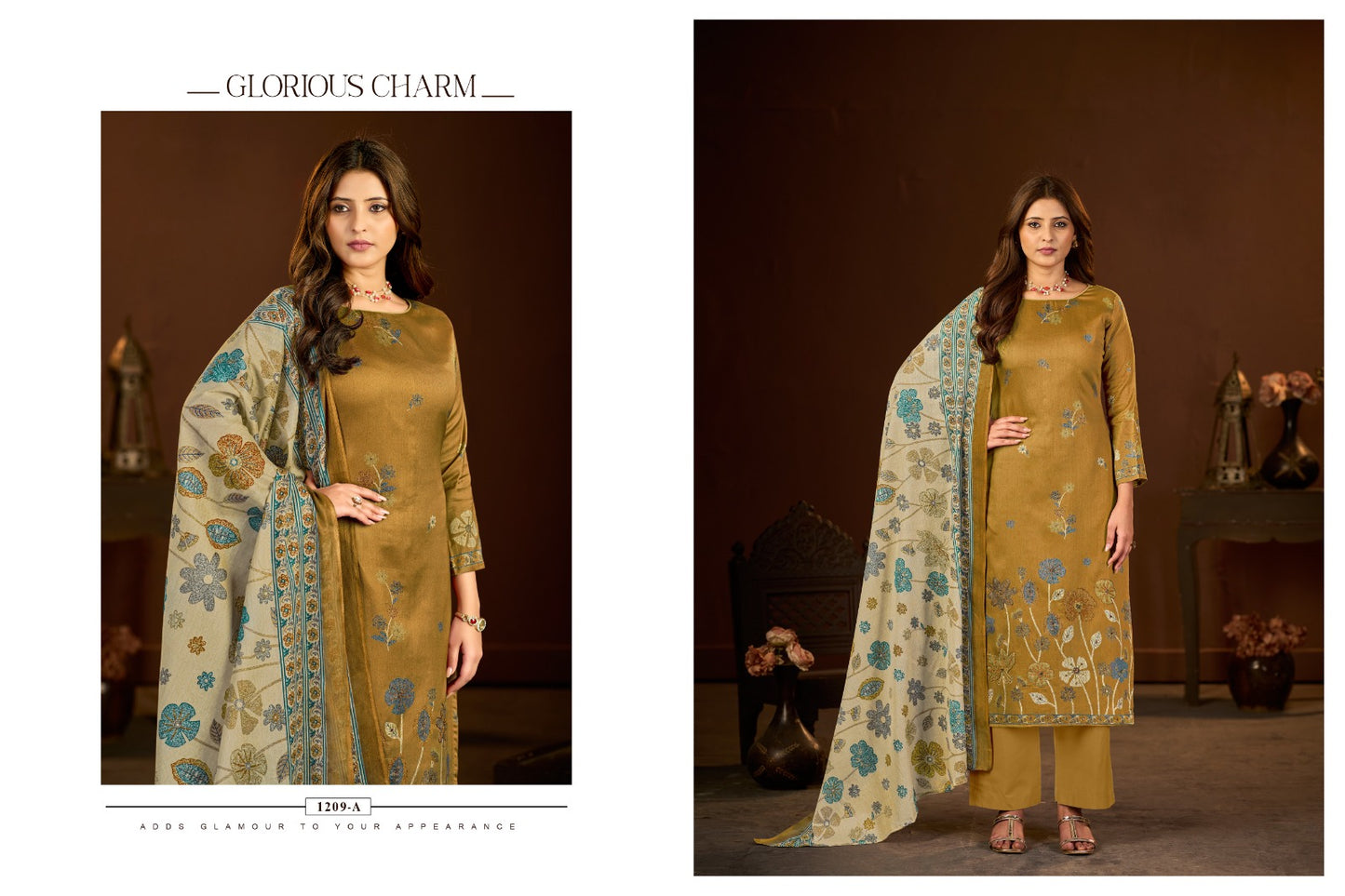 Top pure jaam cotton designer print with heavy hand work salwar kameez
