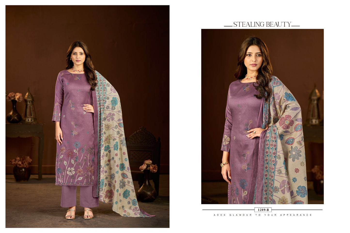 Top pure jaam cotton designer print with heavy hand work salwar kameez