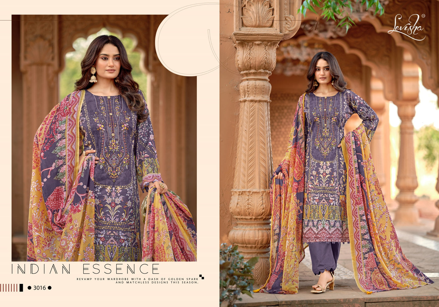 Cemric Cotton Pakistani  Style Print with Fancy Self Embroidery salwar kameez for chiffon dupatta
