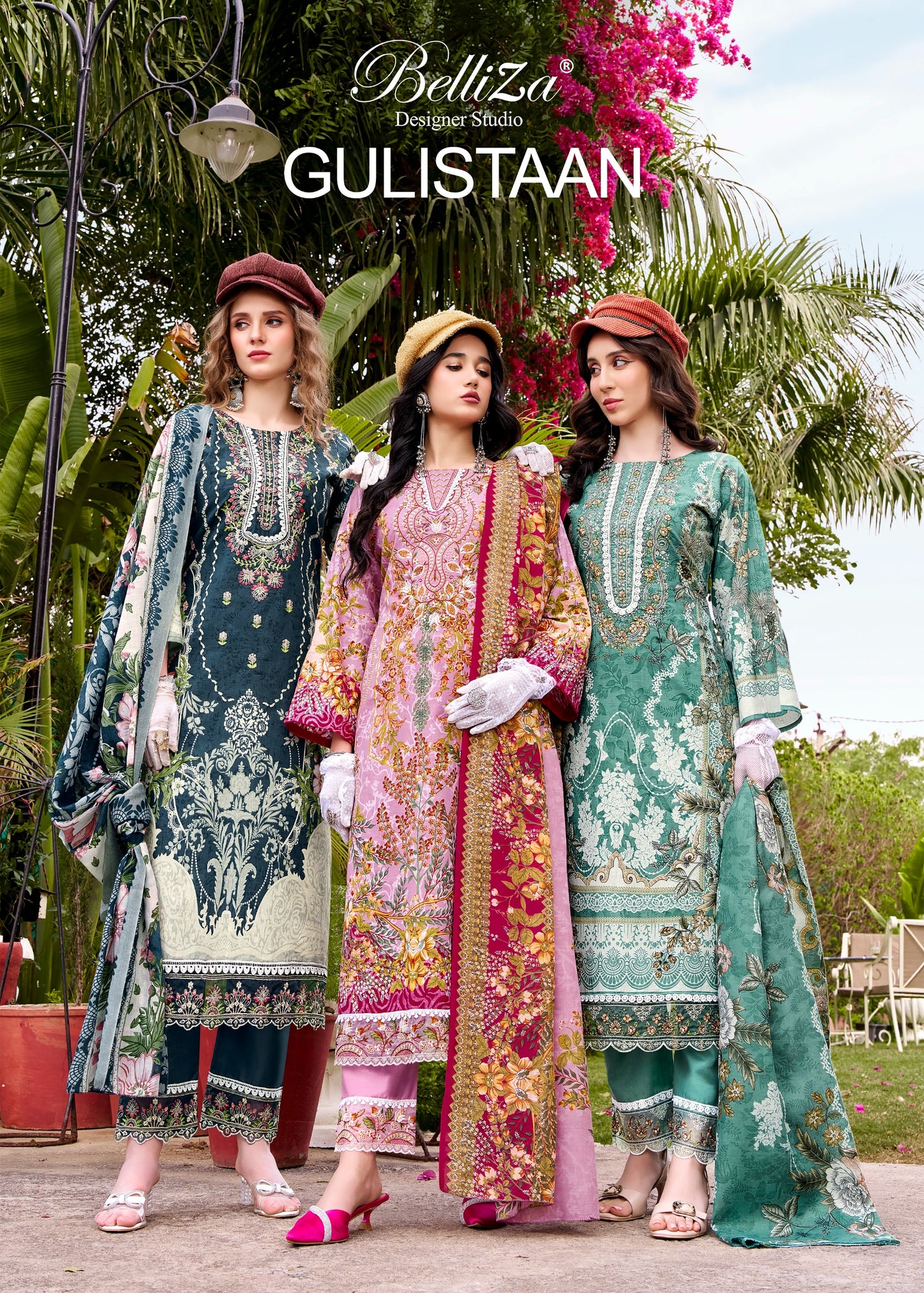 Pure Cotton Digital Prints with Exclusive HEAVY SELF EMBROIDERY NECK SALWAR KAMEEZ